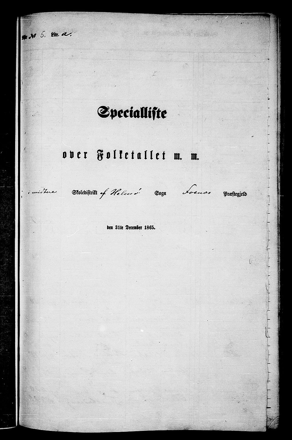 RA, Folketelling 1865 for 1748P Fosnes prestegjeld, 1865, s. 81