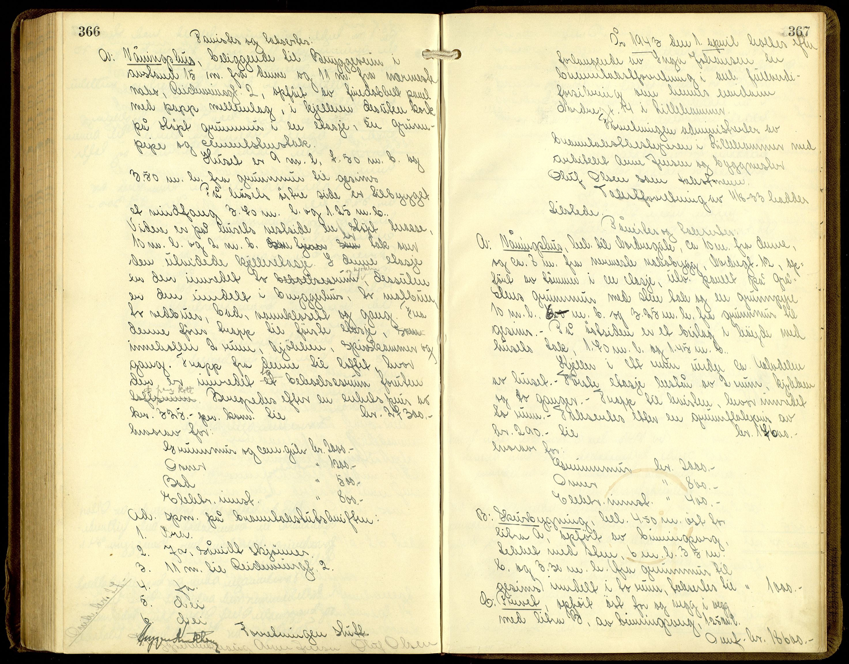 Norges Brannkasse, Lillehammer, AV/SAH-NBRANL-042/F/L0011: Branntakstprotokoll, 1935-1943, s. 366-367