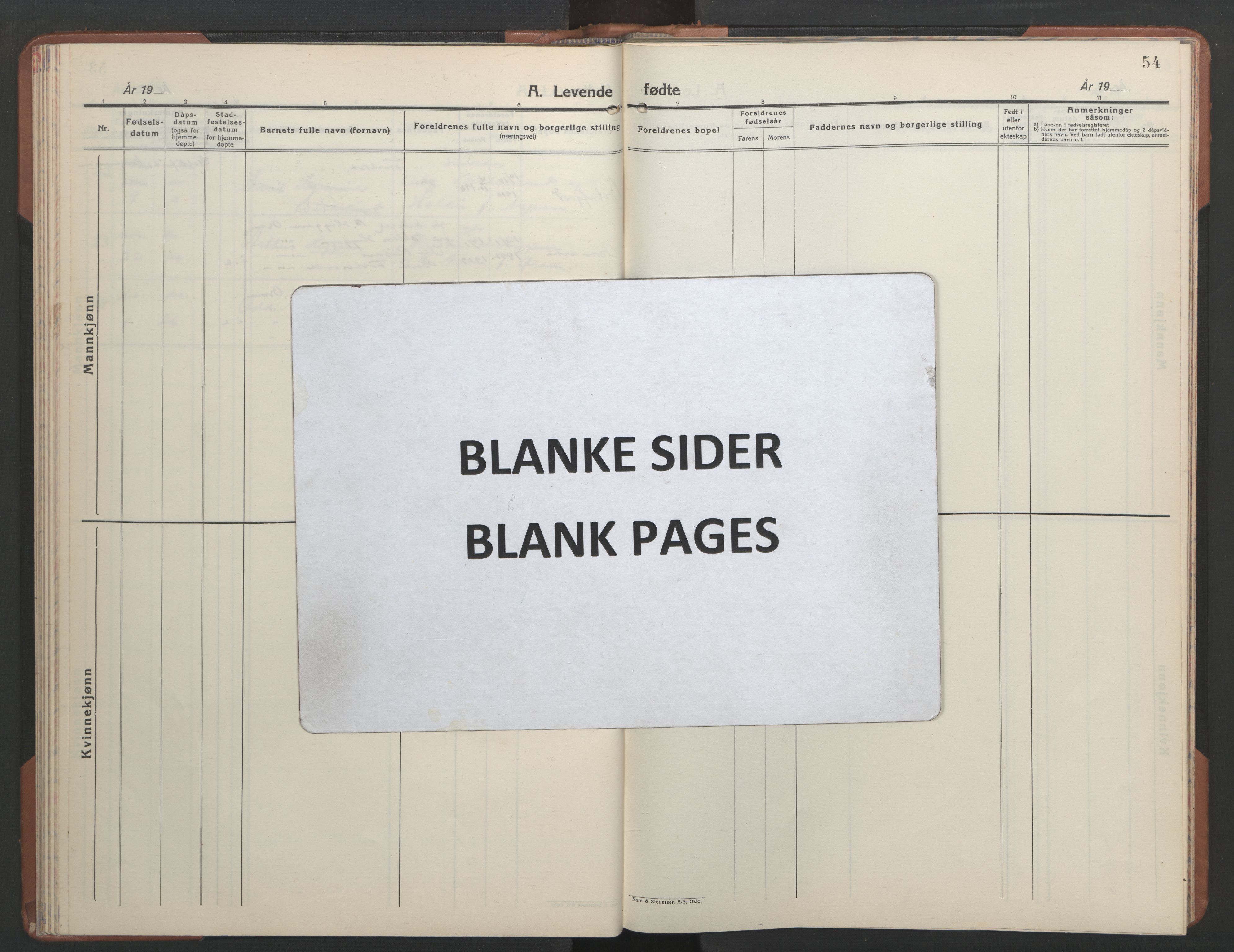 Ministerialprotokoller, klokkerbøker og fødselsregistre - Møre og Romsdal, AV/SAT-A-1454/584/L0971: Klokkerbok nr. 584C04, 1933-1946, s. 54