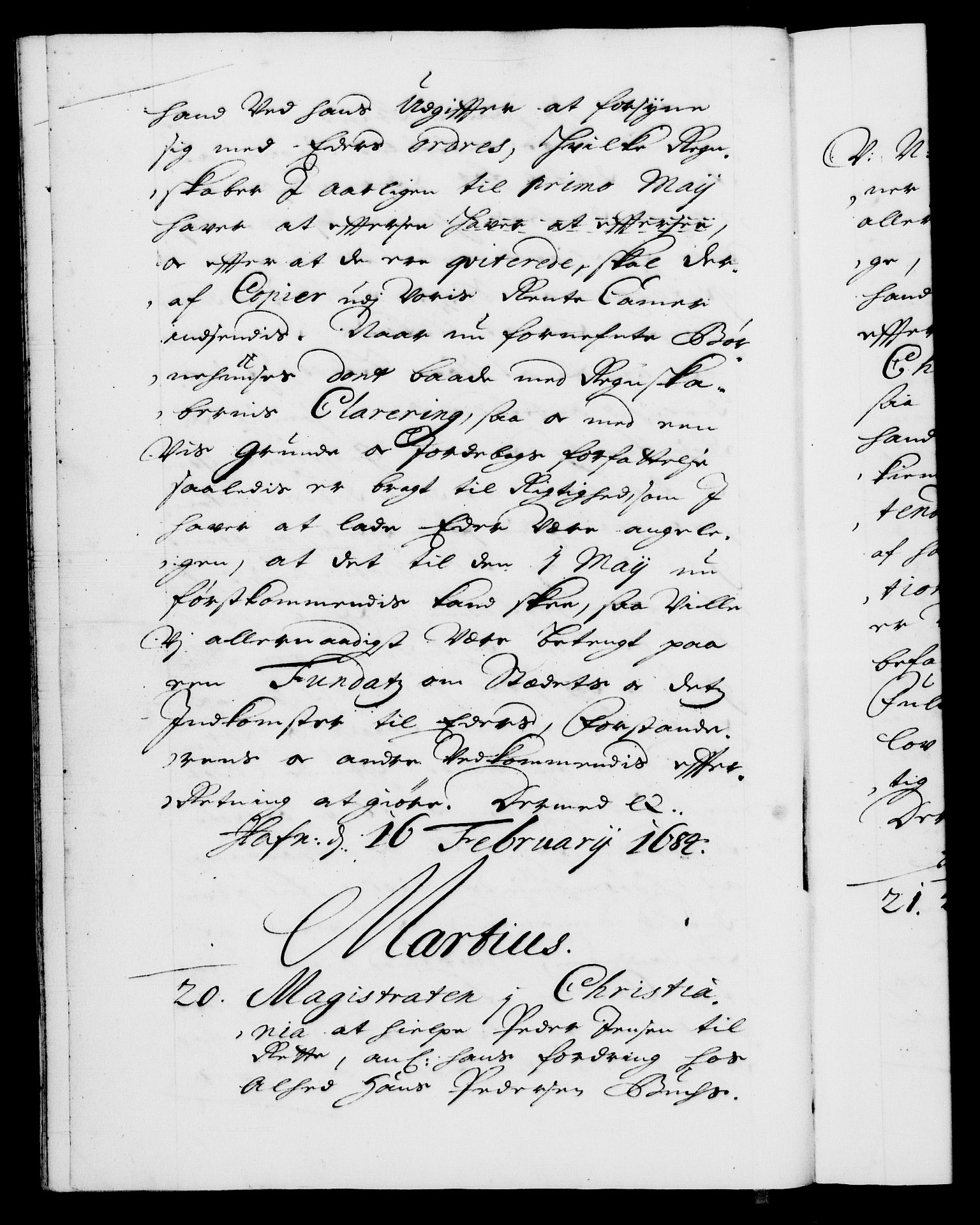Danske Kanselli 1572-1799, RA/EA-3023/F/Fc/Fca/Fcab/L0013: Norske tegnelser (mikrofilm), 1684-1687, s. 14b