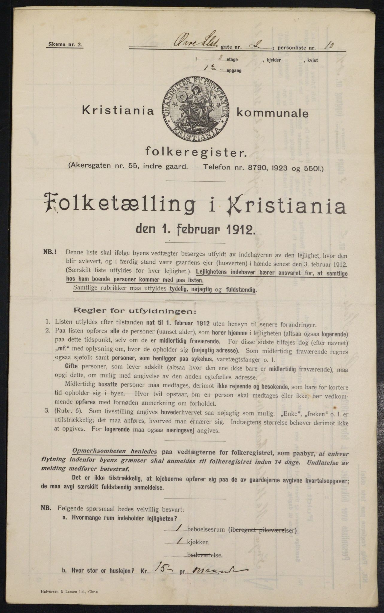 OBA, Kommunal folketelling 1.2.1912 for Kristiania, 1912, s. 129892