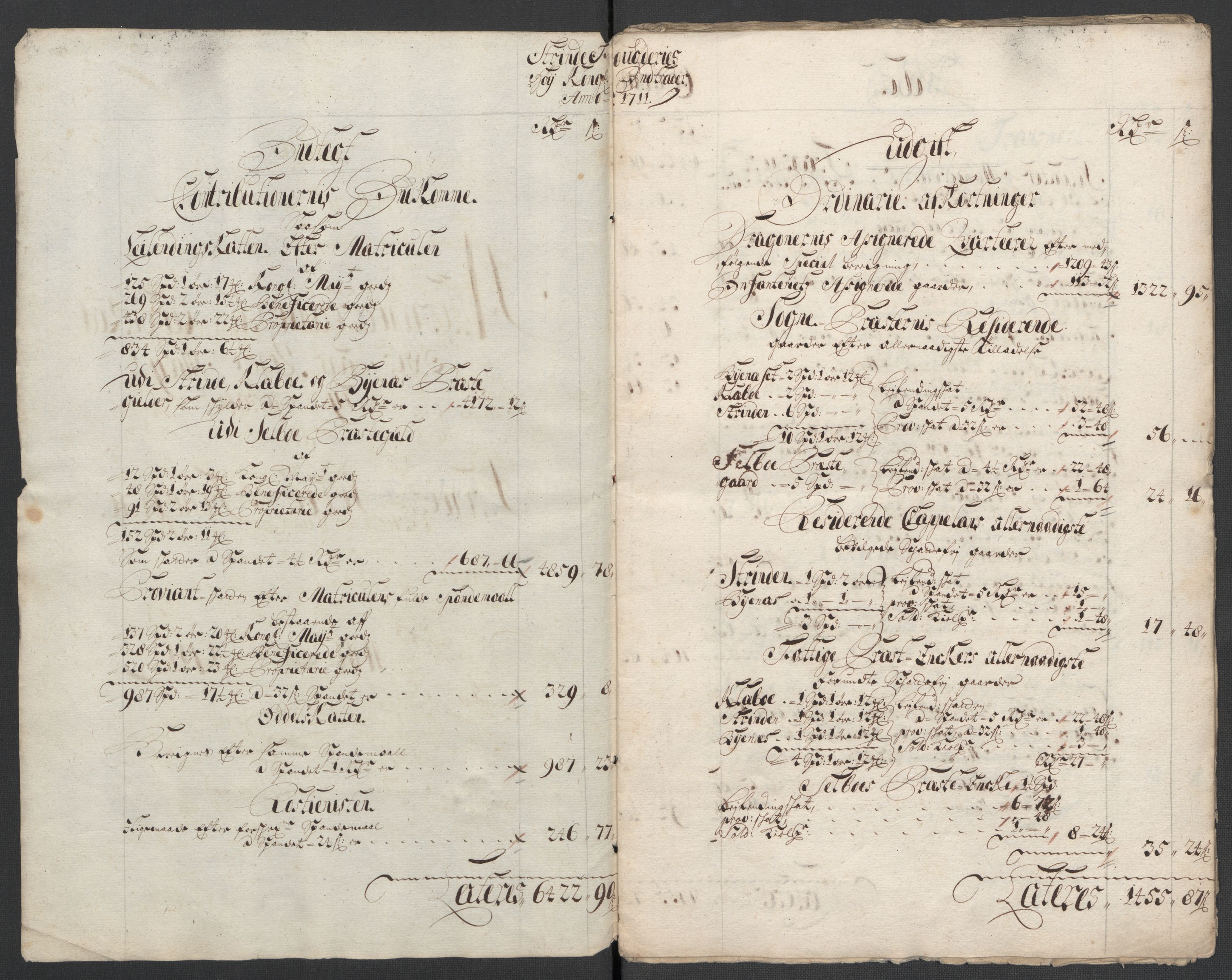 Rentekammeret inntil 1814, Reviderte regnskaper, Fogderegnskap, AV/RA-EA-4092/R61/L4112: Fogderegnskap Strinda og Selbu, 1711, s. 4