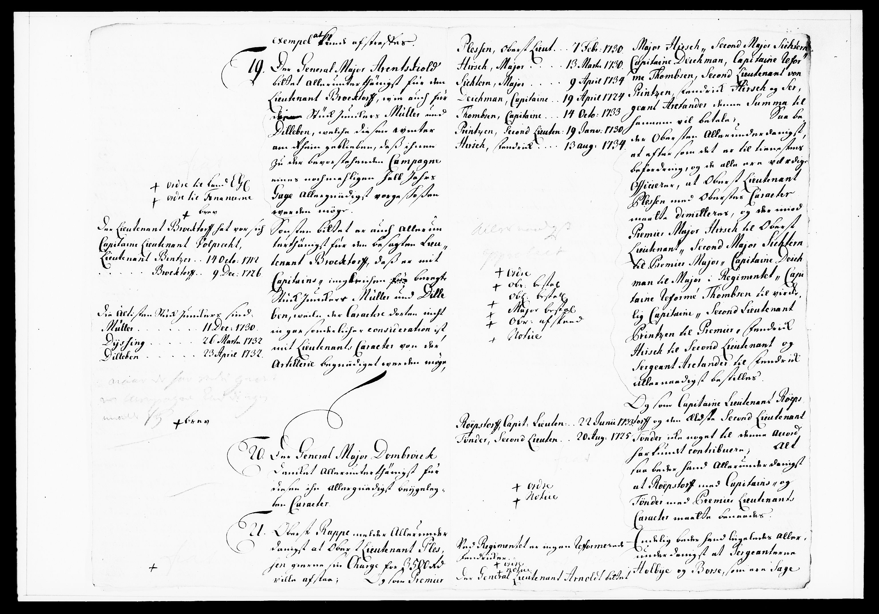 Krigskollegiet, Krigskancelliet, DRA/A-0006/-/1122-1129: Refererede sager, 1735, s. 165