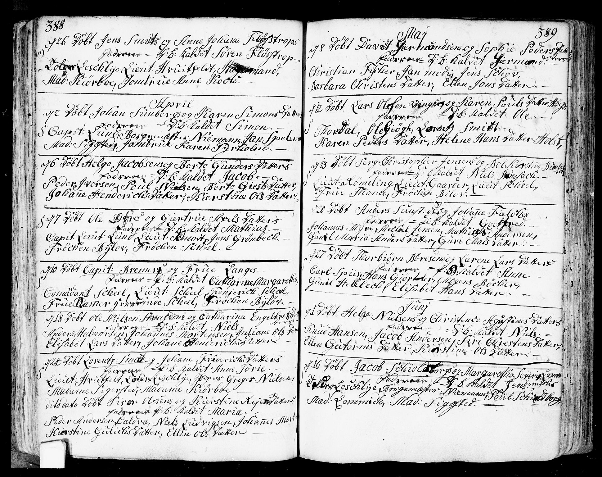 Fredrikstad prestekontor Kirkebøker, AV/SAO-A-11082/F/Fa/L0002: Ministerialbok nr. 2, 1750-1804, s. 388-389