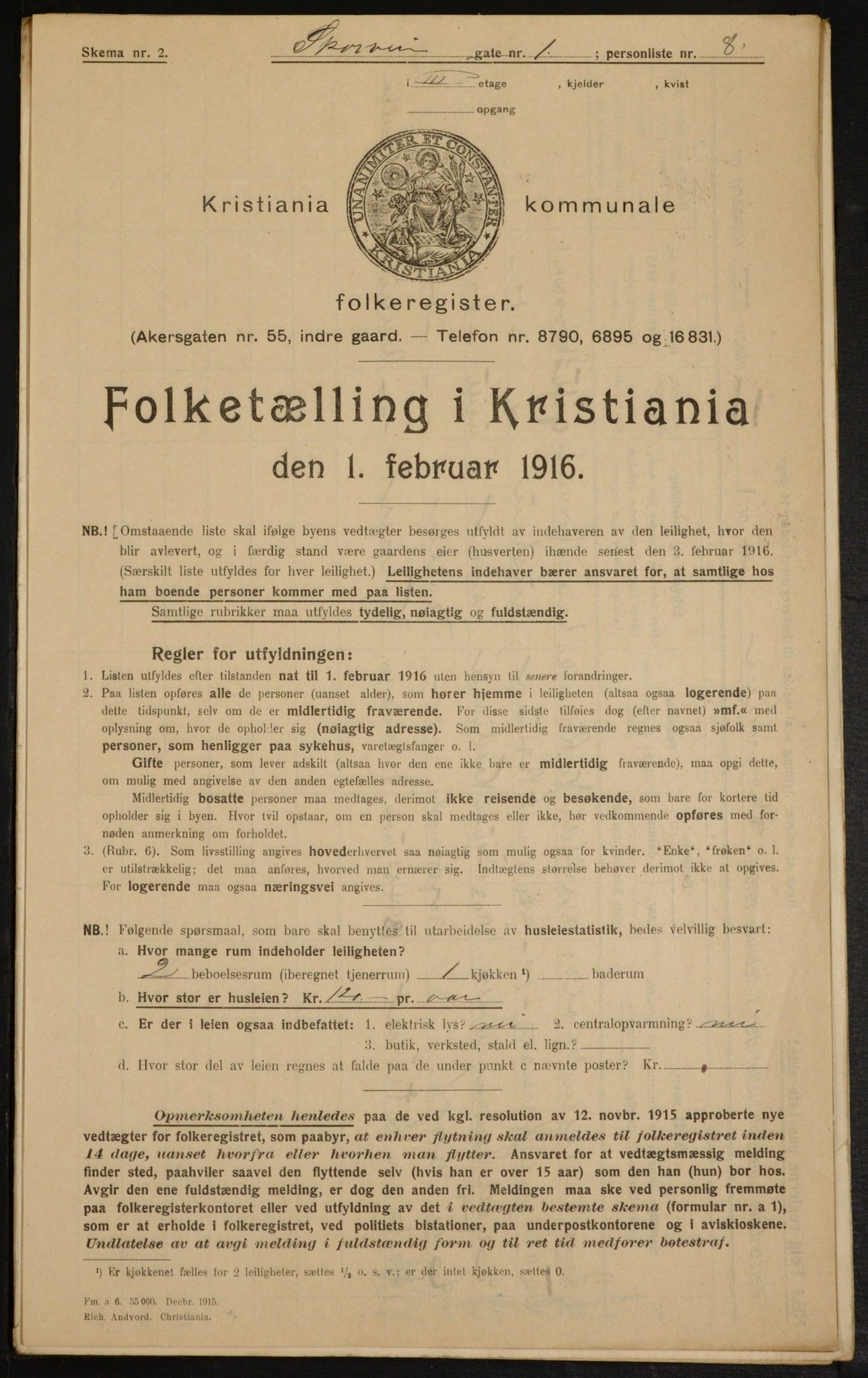 OBA, Kommunal folketelling 1.2.1916 for Kristiania, 1916, s. 98829