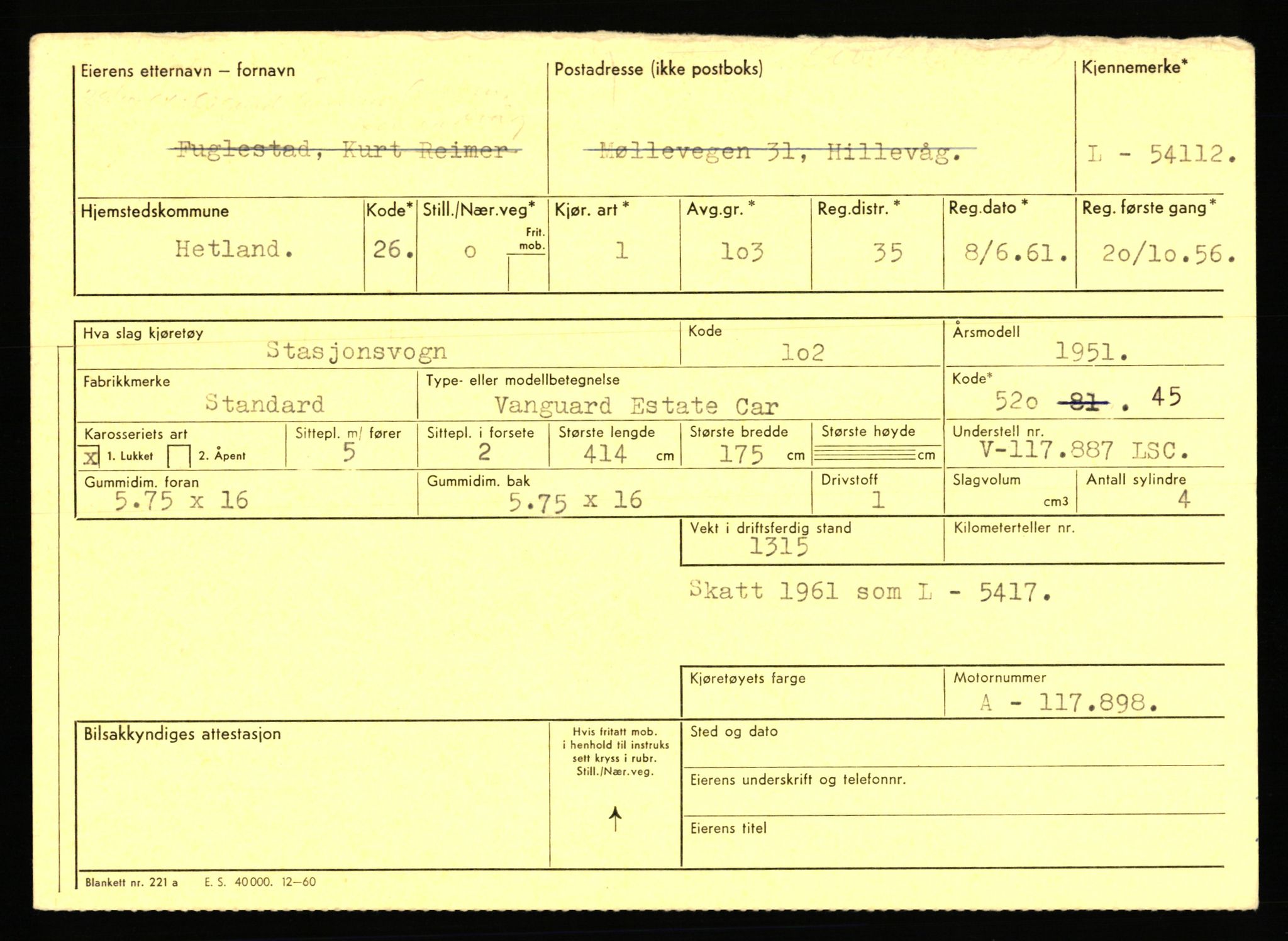 Stavanger trafikkstasjon, AV/SAST-A-101942/0/F/L0053: L-52900 - L-54199, 1930-1971, s. 2679