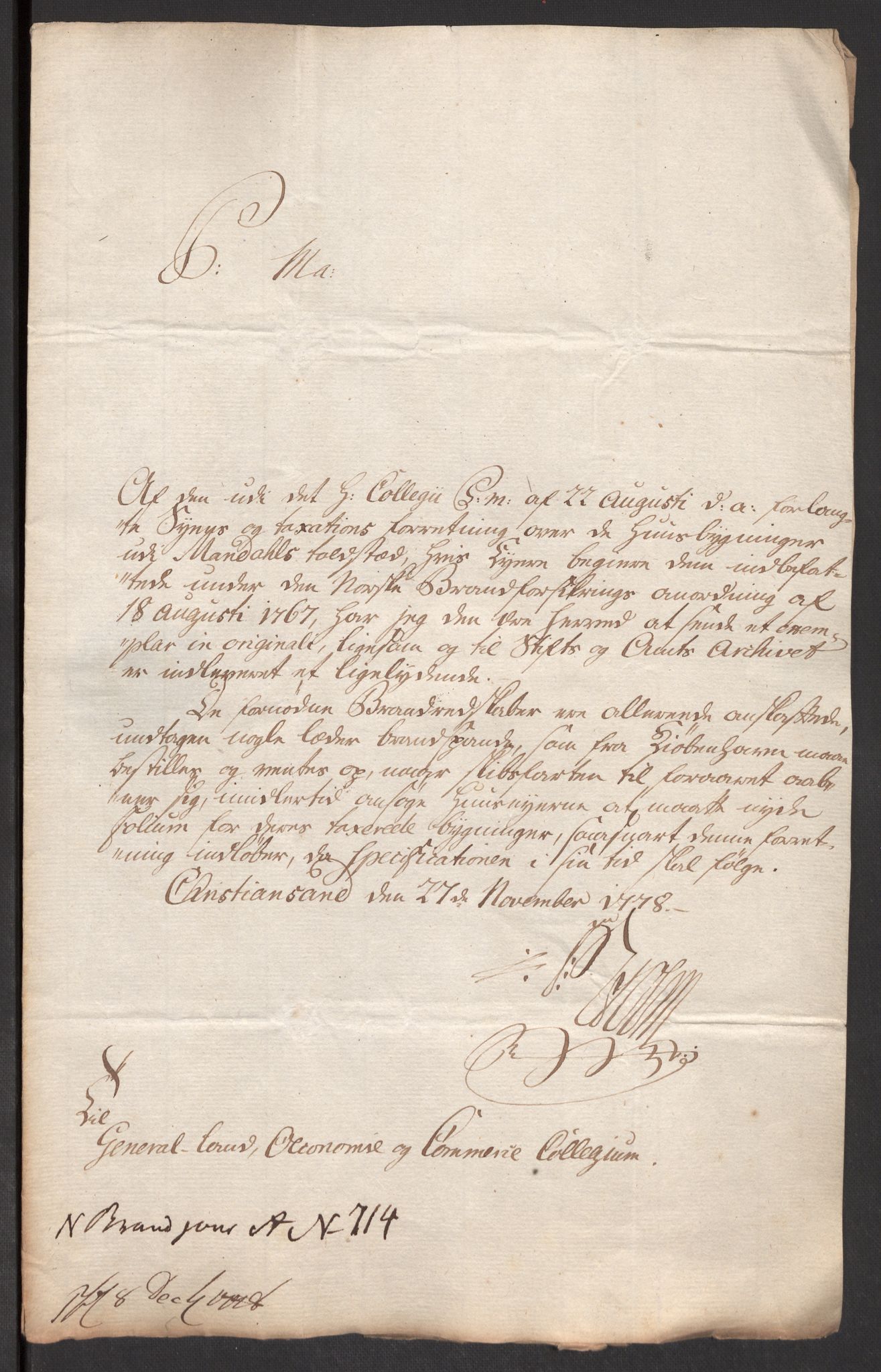 Kommersekollegiet, Brannforsikringskontoret 1767-1814, AV/RA-EA-5458/F/Fb/L0071/0003: Mandal amt / Forandringer, 1777-1814