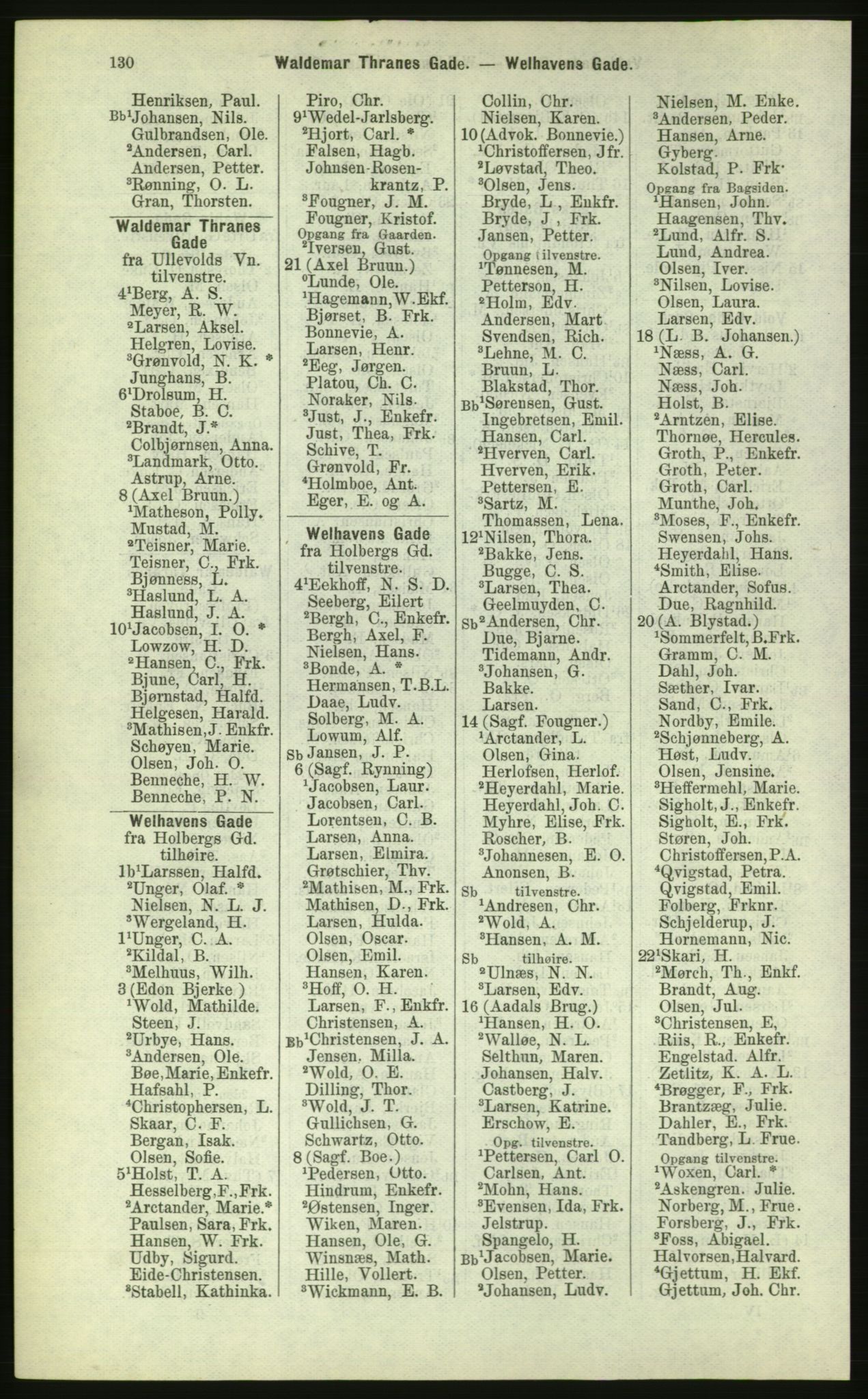 Kristiania/Oslo adressebok, PUBL/-, 1884, s. 130