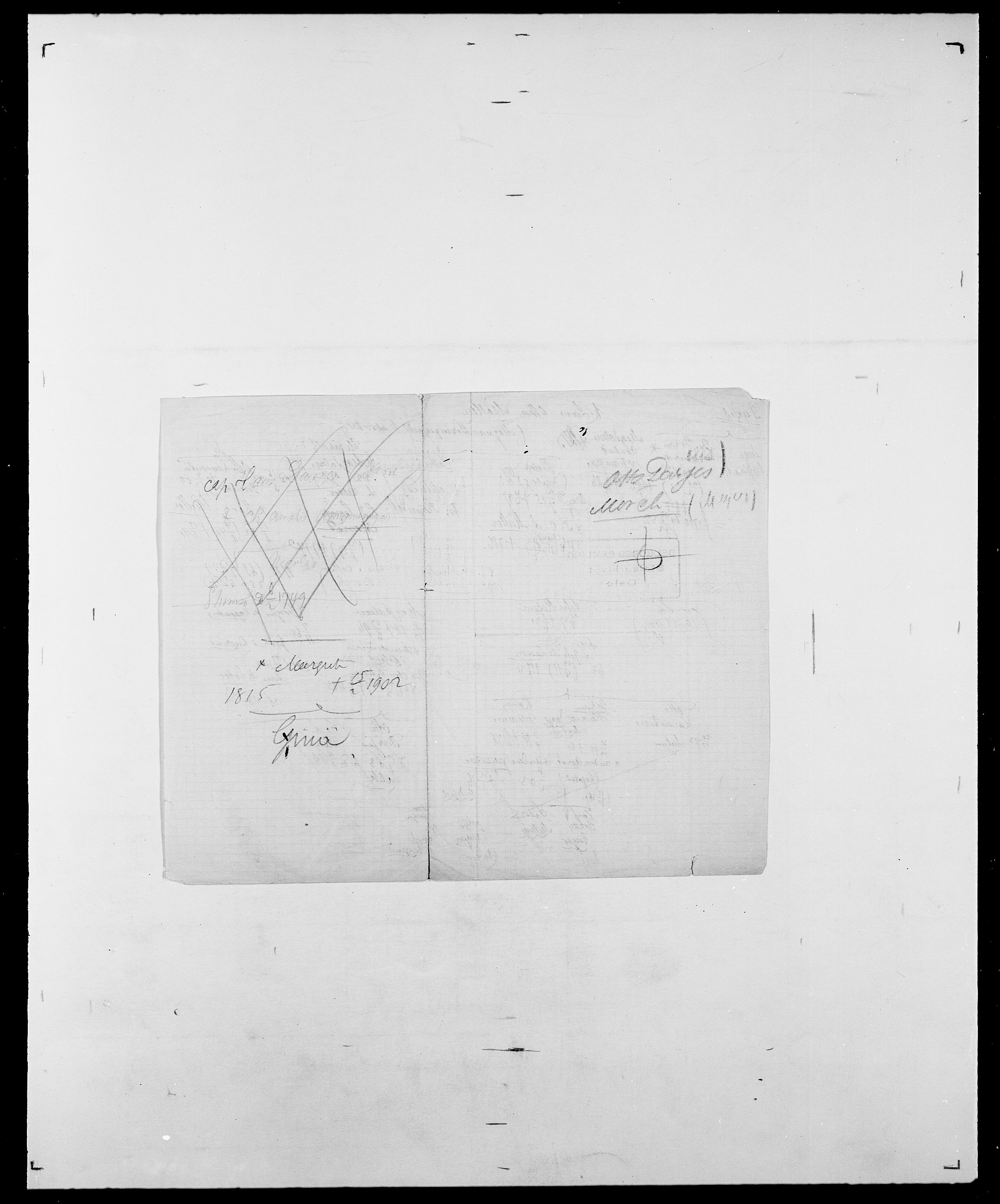 Delgobe, Charles Antoine - samling, AV/SAO-PAO-0038/D/Da/L0009: Dahl - v. Düren, s. 338