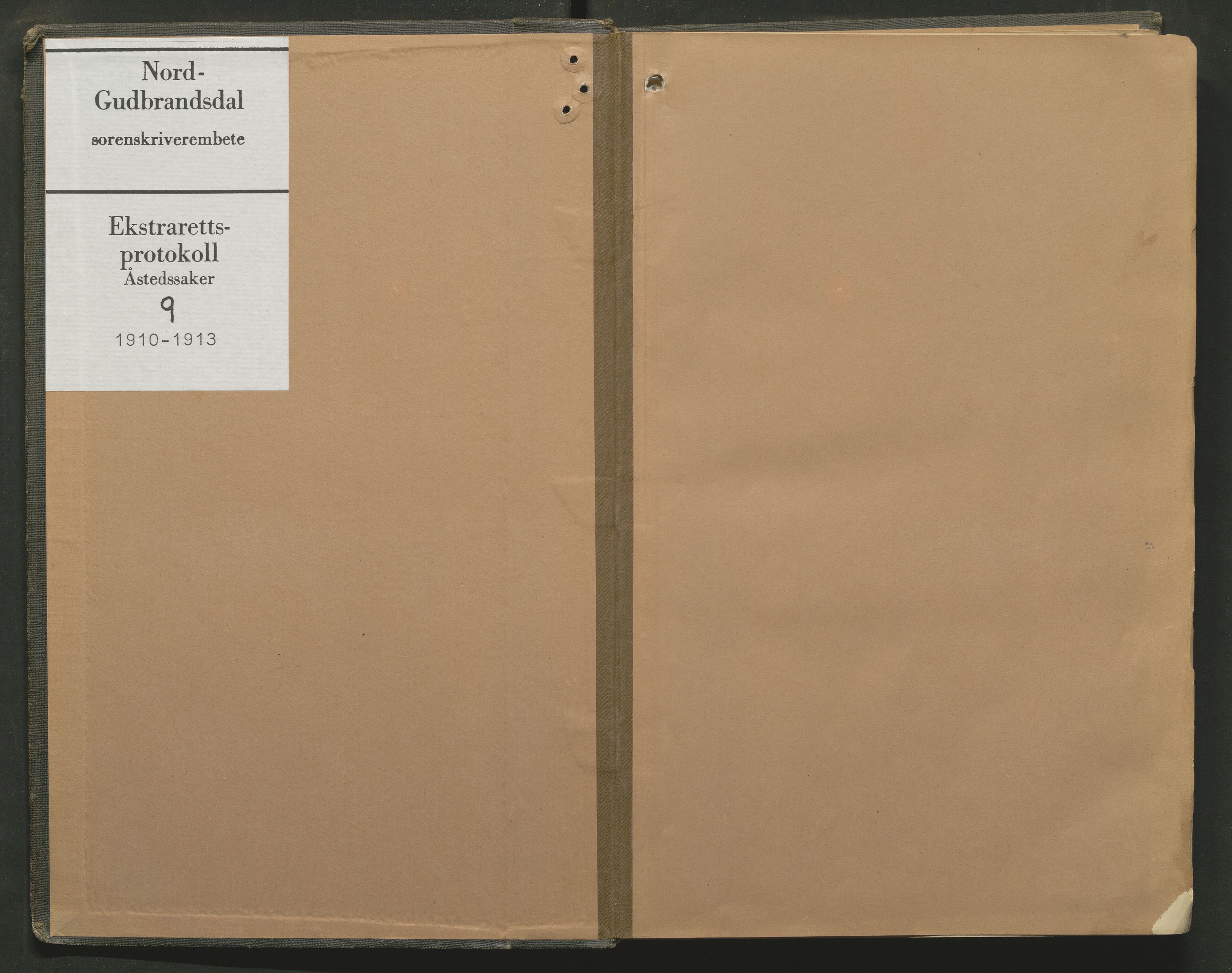 Nord-Gudbrandsdal tingrett, AV/SAH-TING-002/G/Gc/Gcb/L0009: Ekstrarettsprotokoll for åstedssaker, 1910-1913