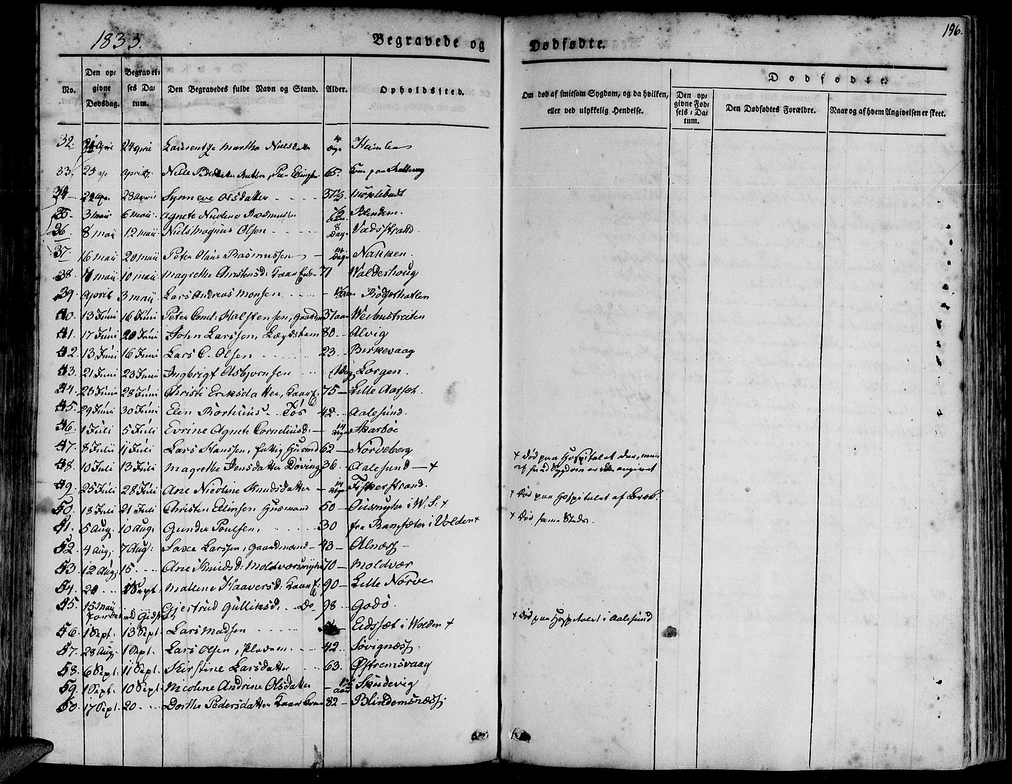 Ministerialprotokoller, klokkerbøker og fødselsregistre - Møre og Romsdal, AV/SAT-A-1454/528/L0395: Ministerialbok nr. 528A06, 1828-1839, s. 196