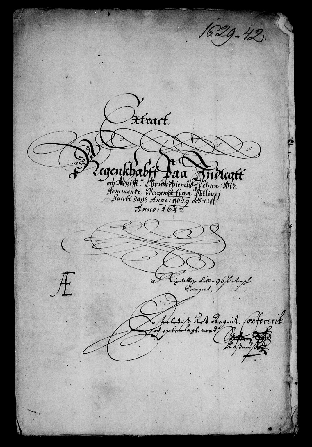 Rentekammeret inntil 1814, Reviderte regnskaper, Lensregnskaper, RA/EA-5023/R/Rb/Rbw/L0073: Trondheim len, 1629-1643