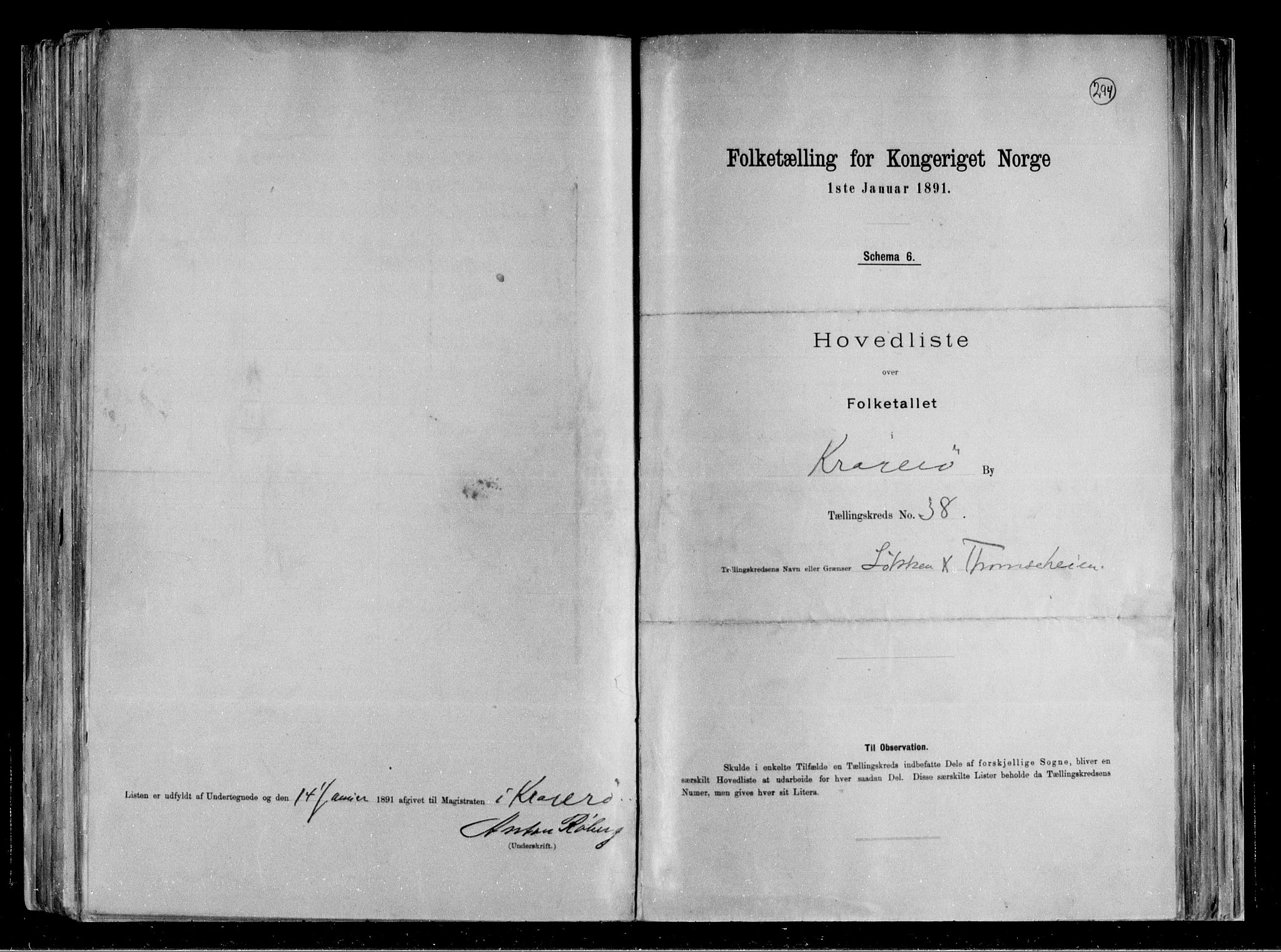 RA, Folketelling 1891 for 0801 Kragerø kjøpstad, 1891, s. 79