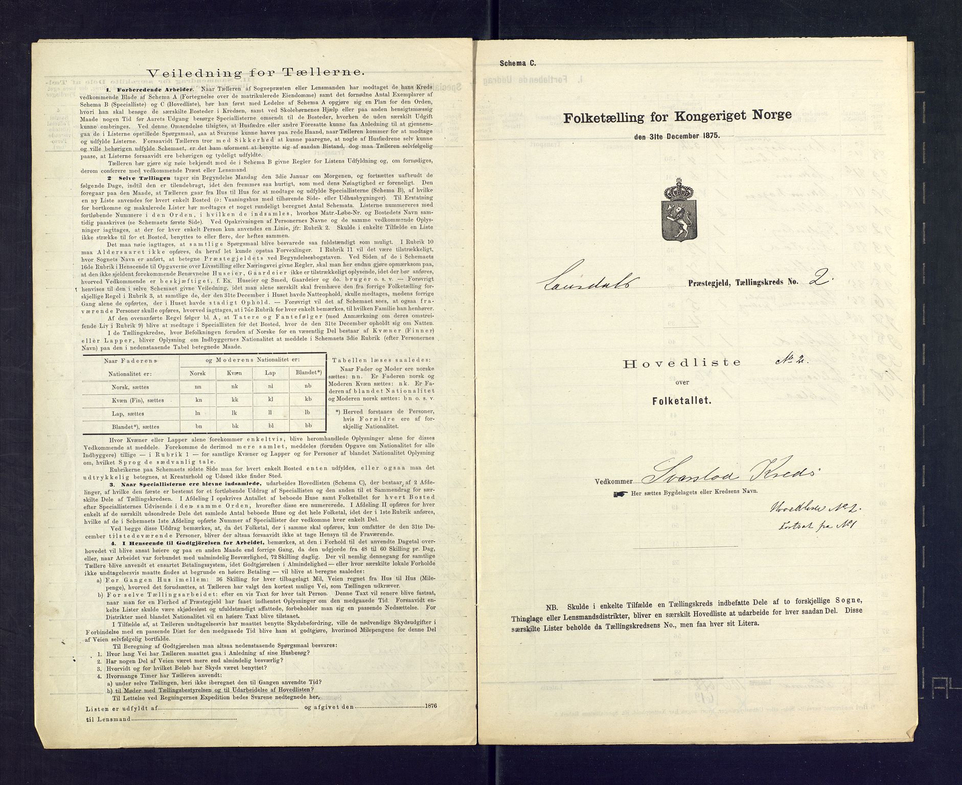 SAKO, Folketelling 1875 for 0728P Lardal prestegjeld, 1875, s. 12