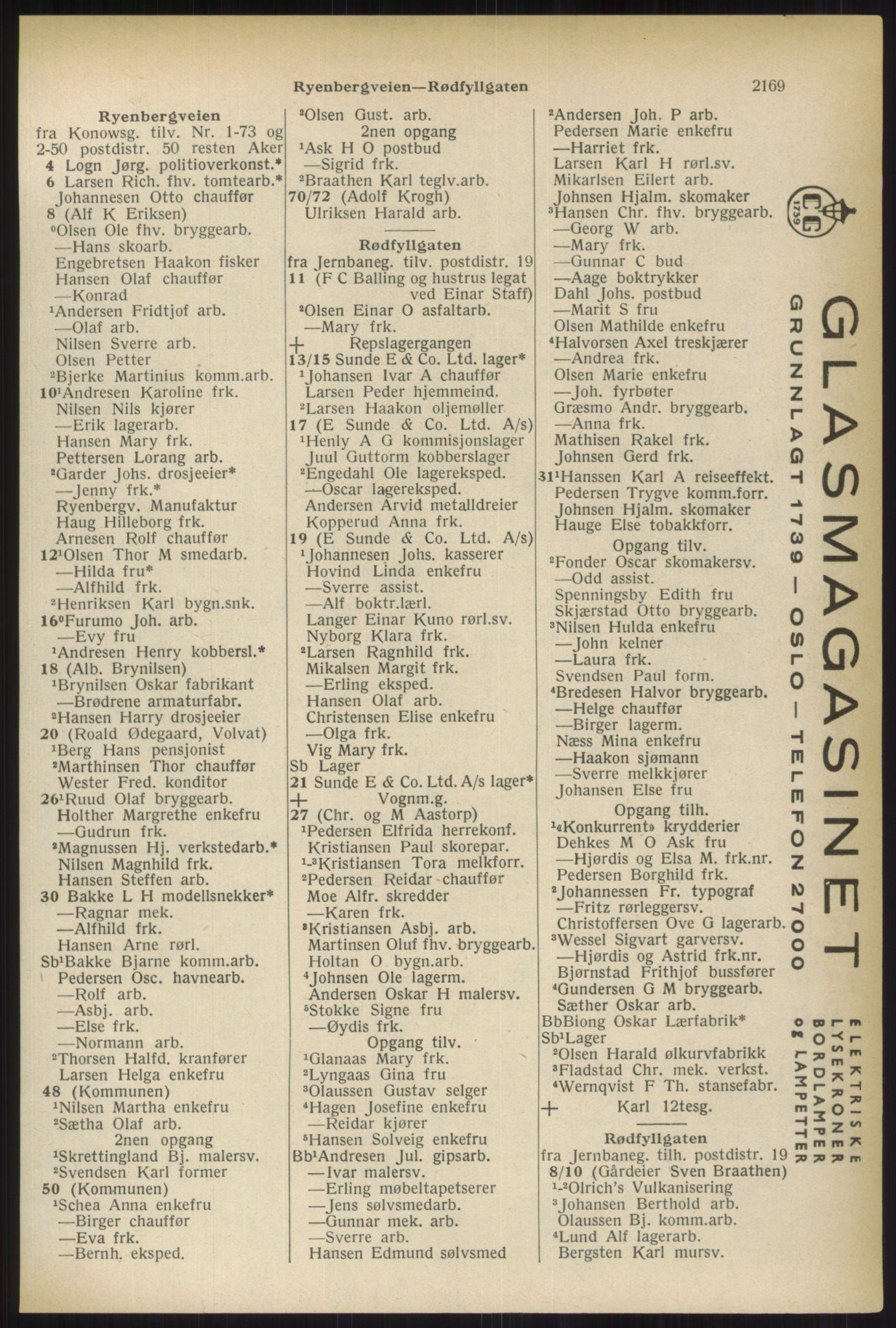 Kristiania/Oslo adressebok, PUBL/-, 1937, s. 2169