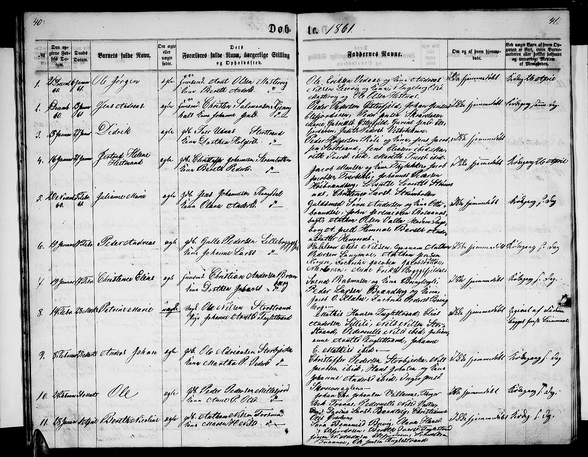 Ministerialprotokoller, klokkerbøker og fødselsregistre - Nordland, AV/SAT-A-1459/825/L0365: Klokkerbok nr. 825C02, 1858-1873, s. 40-41