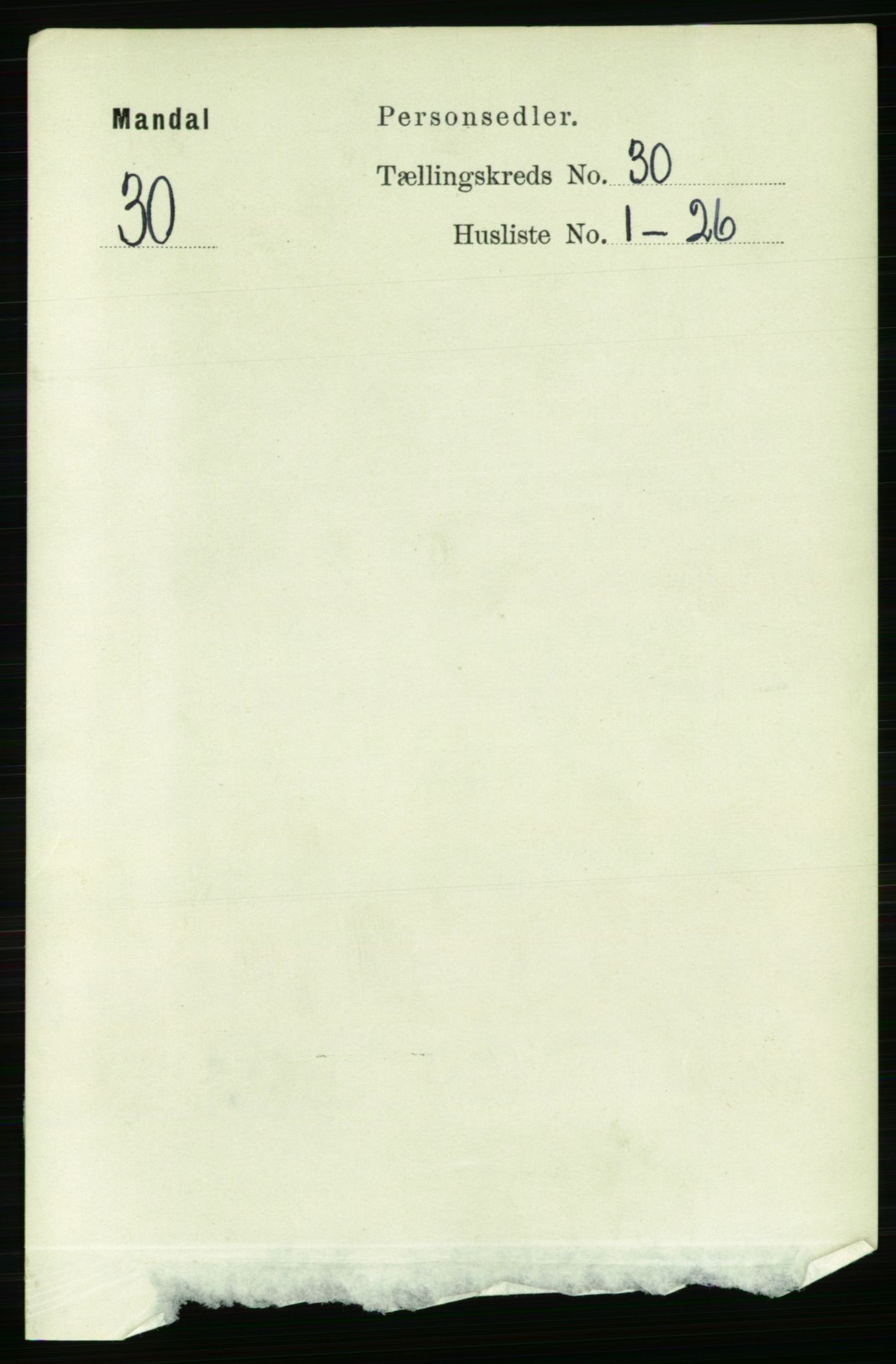 RA, Folketelling 1891 for 1002 Mandal ladested, 1891, s. 5232