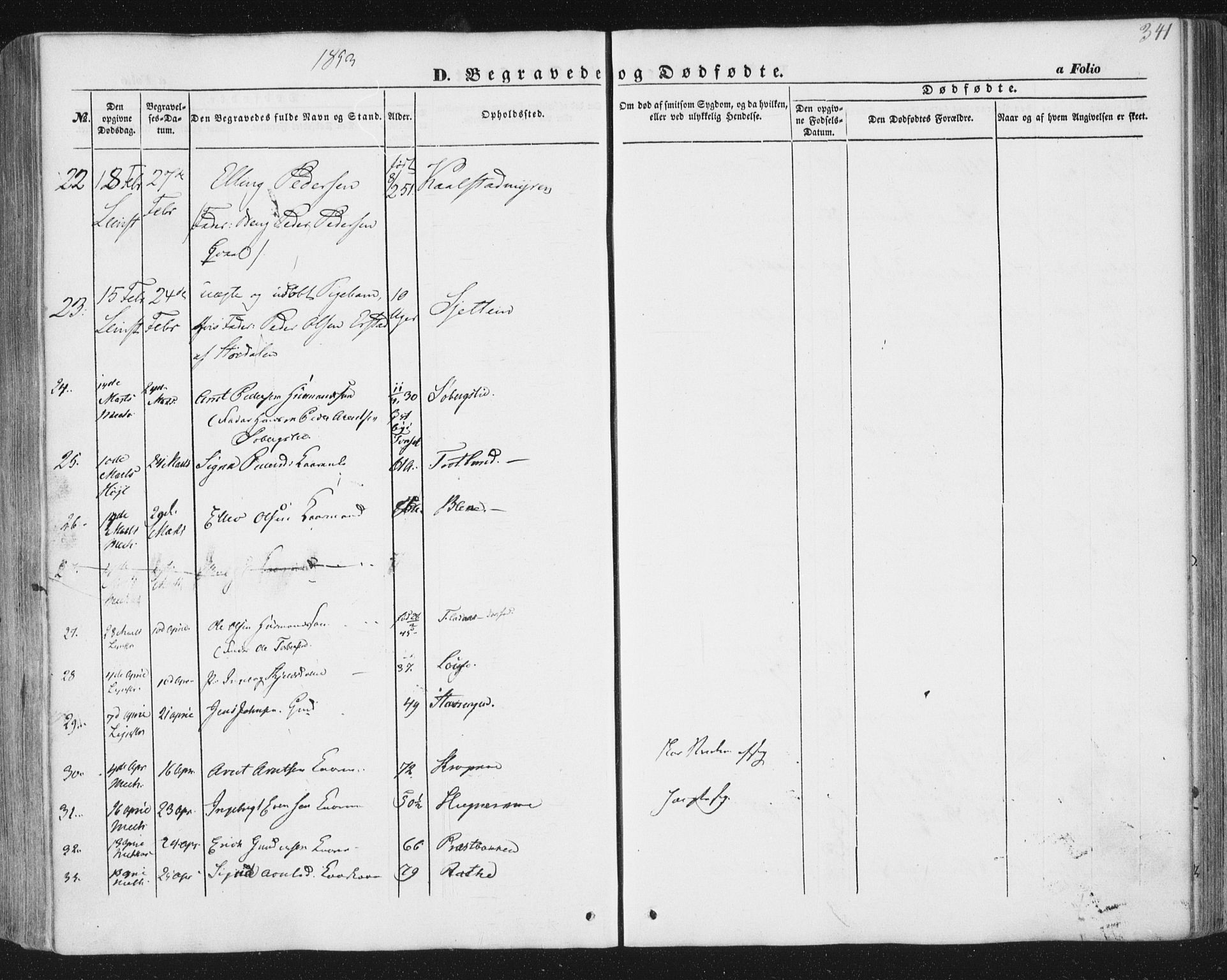 Ministerialprotokoller, klokkerbøker og fødselsregistre - Sør-Trøndelag, AV/SAT-A-1456/691/L1076: Ministerialbok nr. 691A08, 1852-1861, s. 341