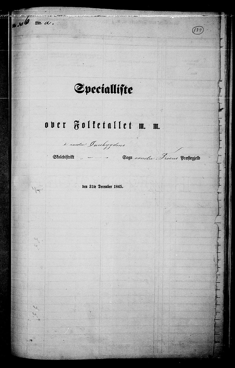 RA, Folketelling 1865 for 0519P Sør-Fron prestegjeld, 1865, s. 110