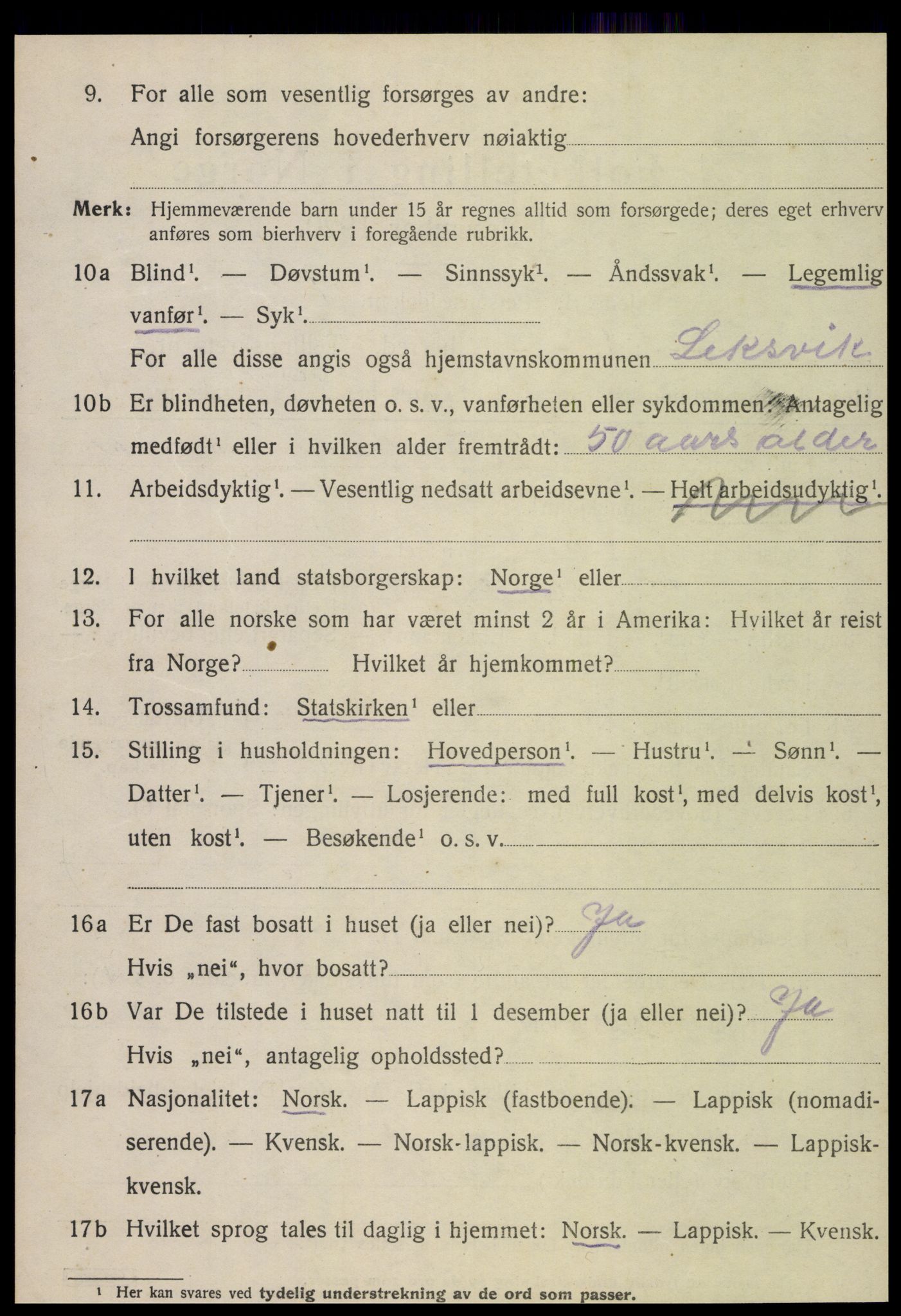 SAT, Folketelling 1920 for 1718 Leksvik herred, 1920, s. 5315