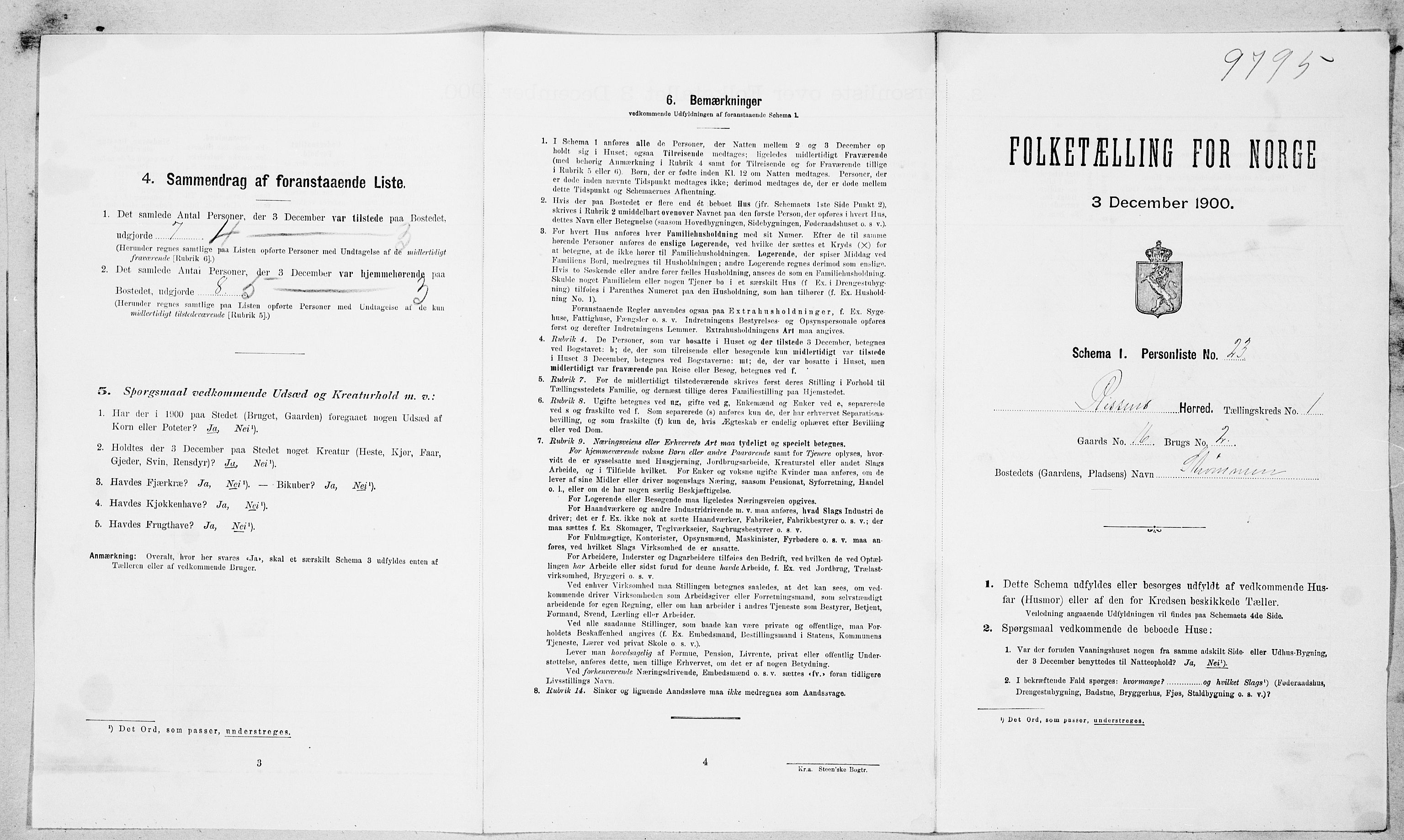 SAT, Folketelling 1900 for 1624 Rissa herred, 1900, s. 136
