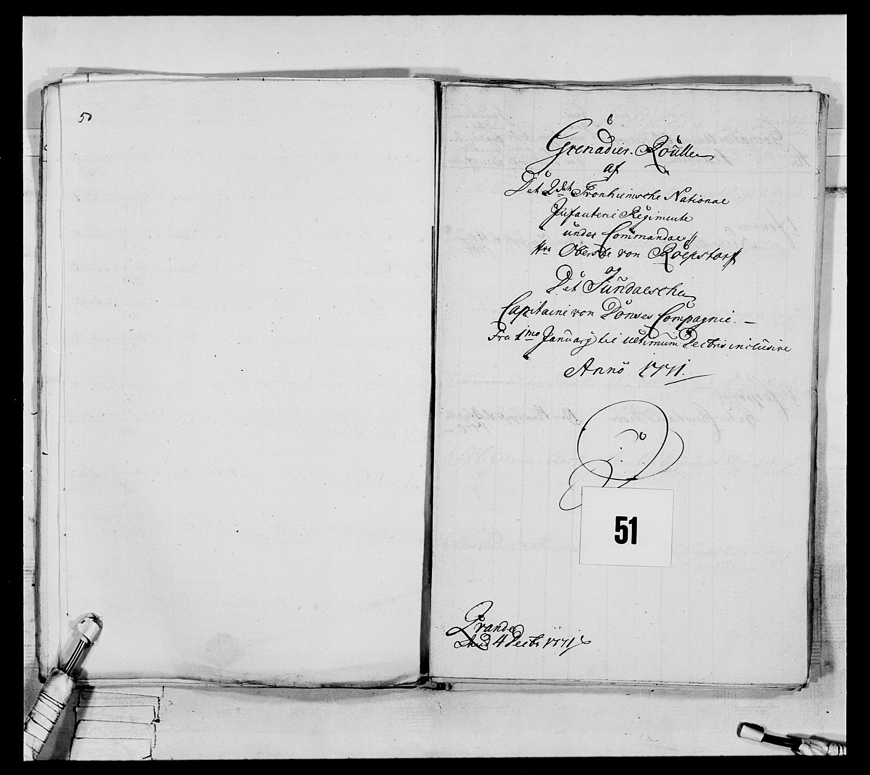 Generalitets- og kommissariatskollegiet, Det kongelige norske kommissariatskollegium, AV/RA-EA-5420/E/Eh/L0076: 2. Trondheimske nasjonale infanteriregiment, 1766-1773, s. 169