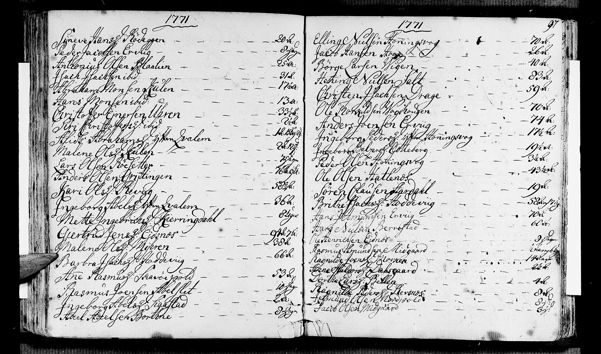 Selje sokneprestembete, AV/SAB-A-99938/H/Ha/Haa/Haaa: Ministerialbok nr. A 5, 1760-1782, s. 97