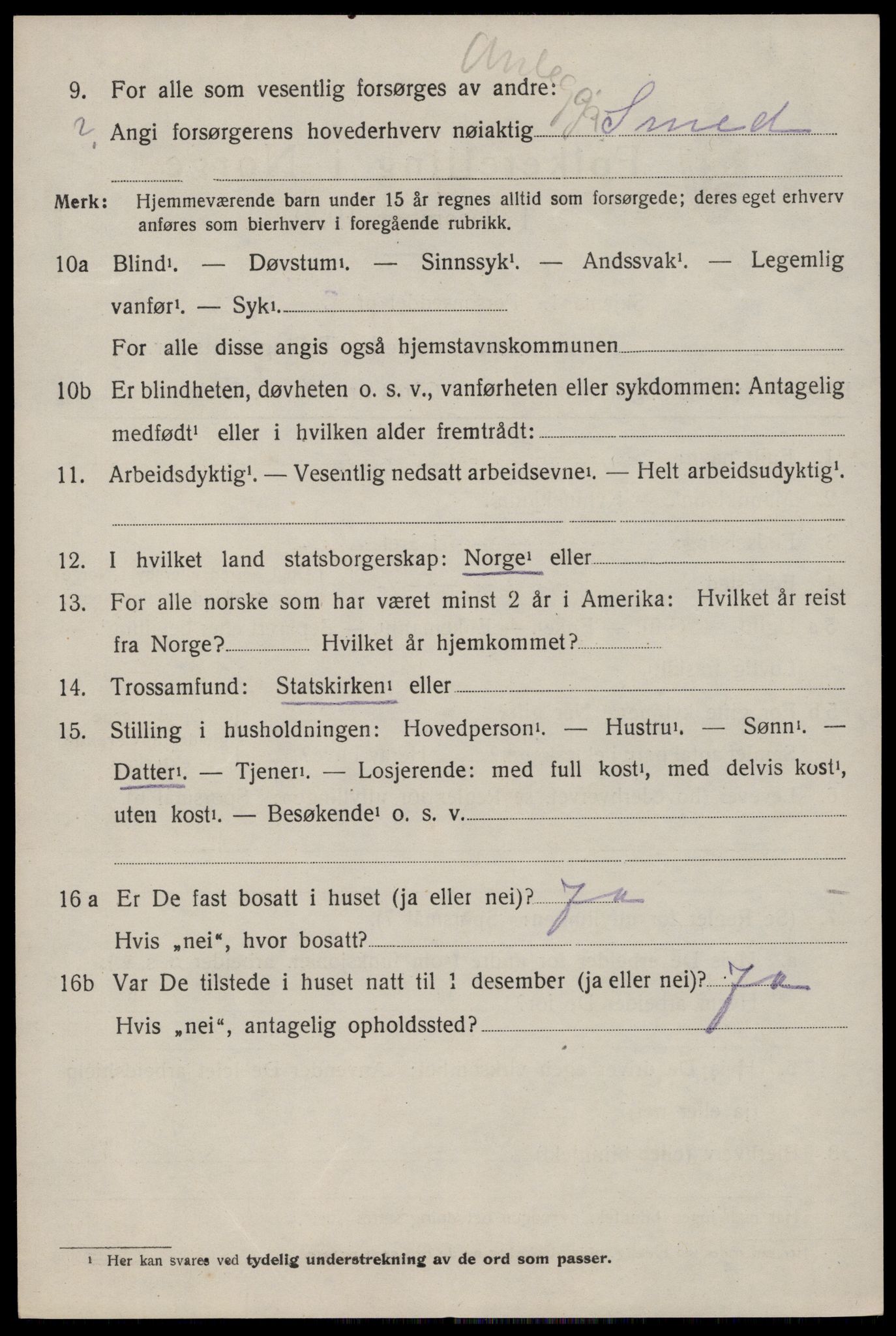 SAKO, Folketelling 1920 for 0830 Nissedal herred, 1920, s. 1498