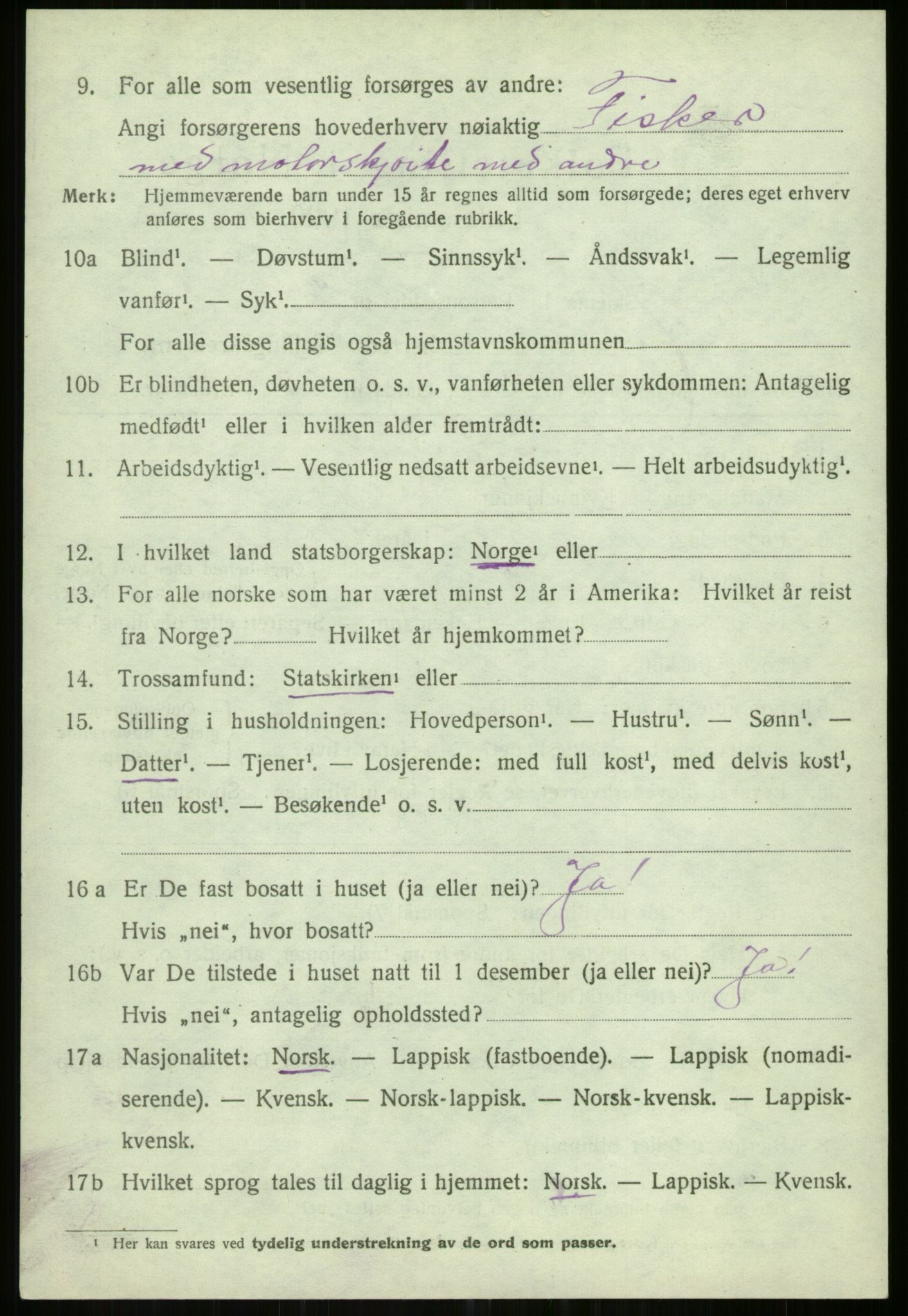 SATØ, Folketelling 1920 for 1935 Helgøy herred, 1920, s. 3183