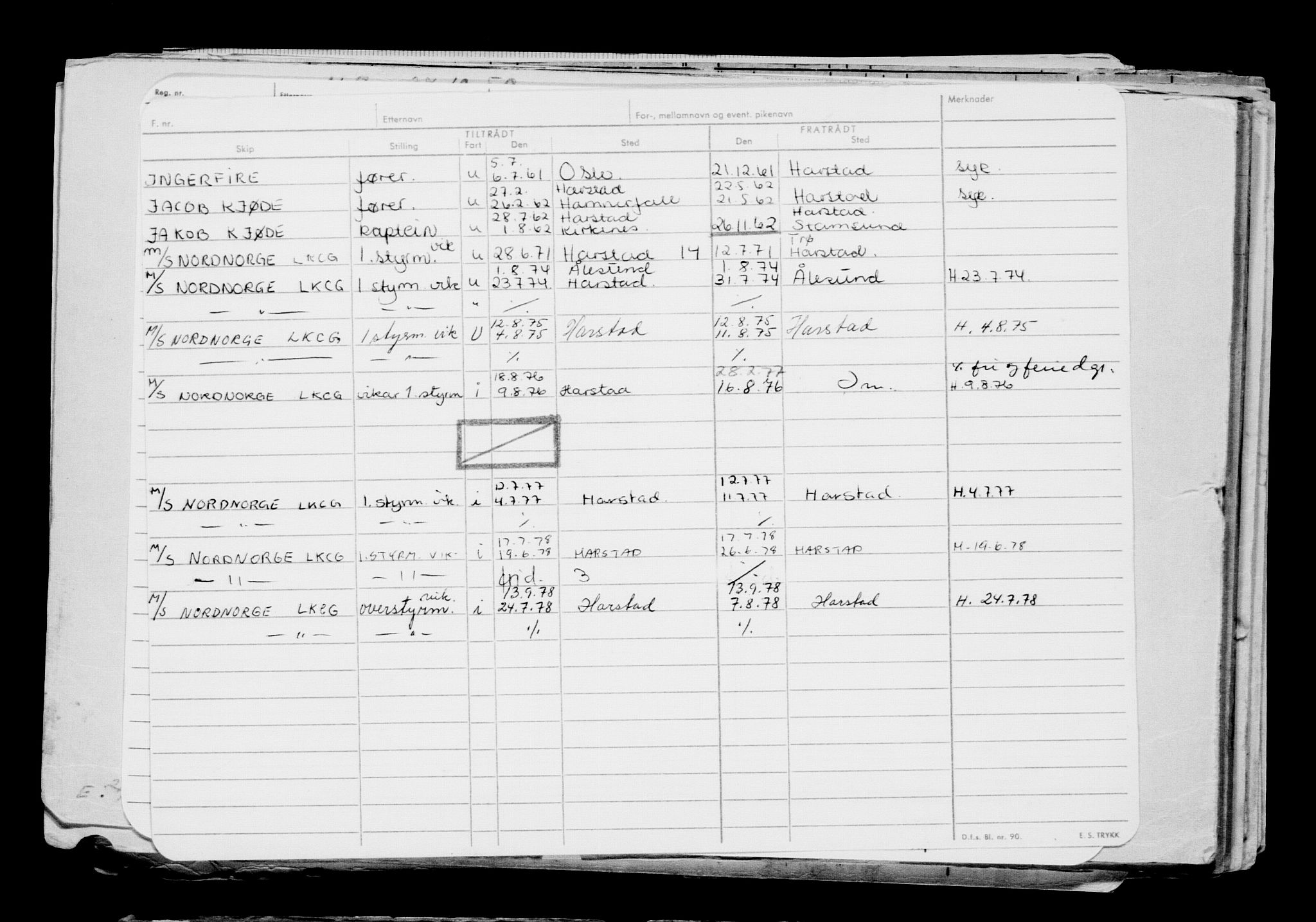 Direktoratet for sjømenn, AV/RA-S-3545/G/Gb/L0207: Hovedkort, 1922, s. 166