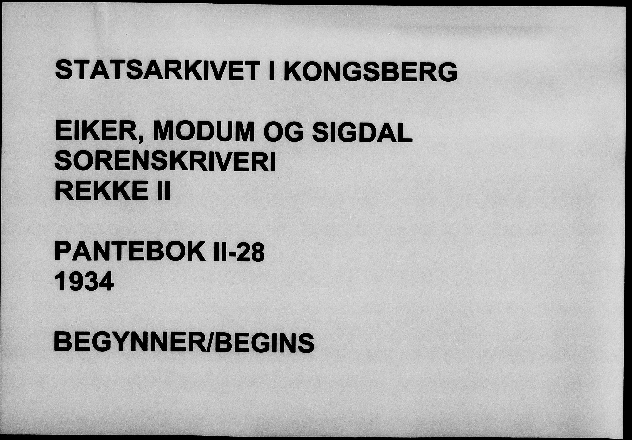 Eiker, Modum og Sigdal sorenskriveri, AV/SAKO-A-123/G/Ga/Gab/L0028: Pantebok nr. II 28, 1934-1934