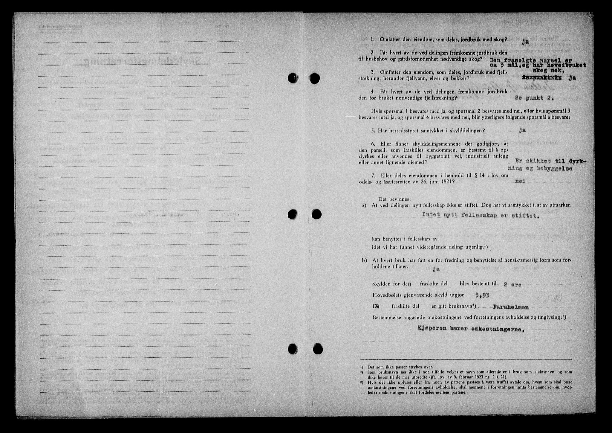 Nedenes sorenskriveri, SAK/1221-0006/G/Gb/Gba/L0050: Pantebok nr. A-IV, 1942-1943, Dagboknr: 1357/1942