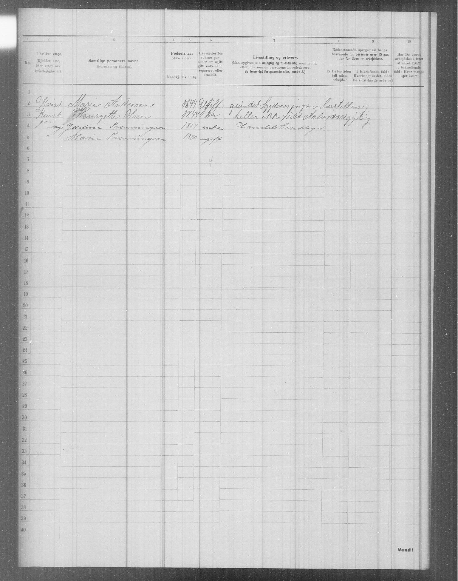 OBA, Kommunal folketelling 31.12.1902 for Kristiania kjøpstad, 1902, s. 4951
