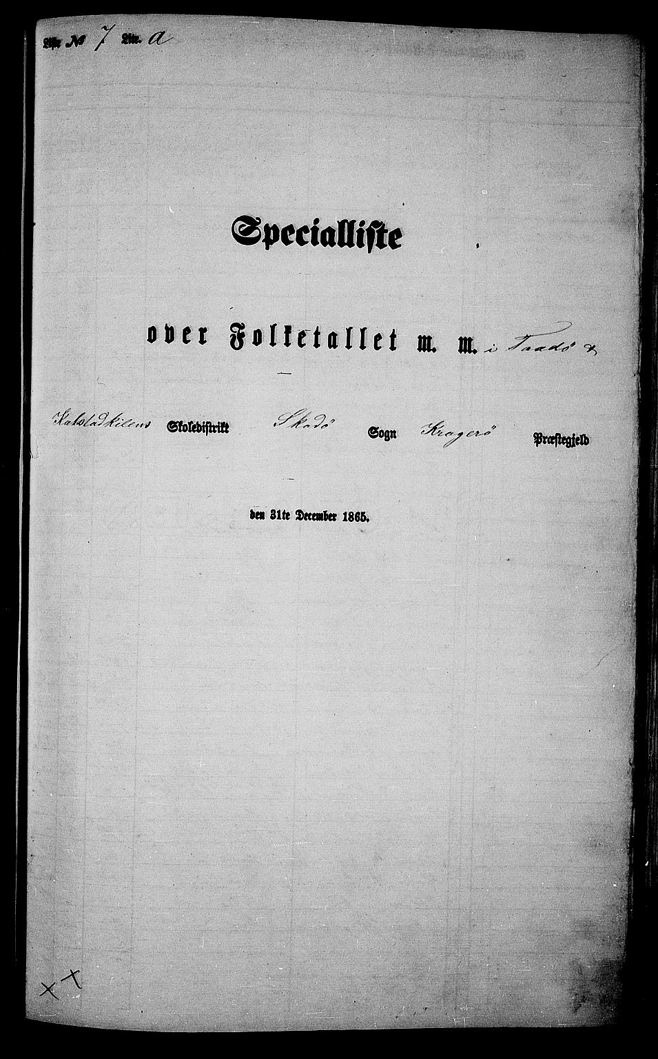 RA, Folketelling 1865 for 0816L Kragerø prestegjeld, Sannidal sokn og Skåtøy sokn, 1865, s. 114