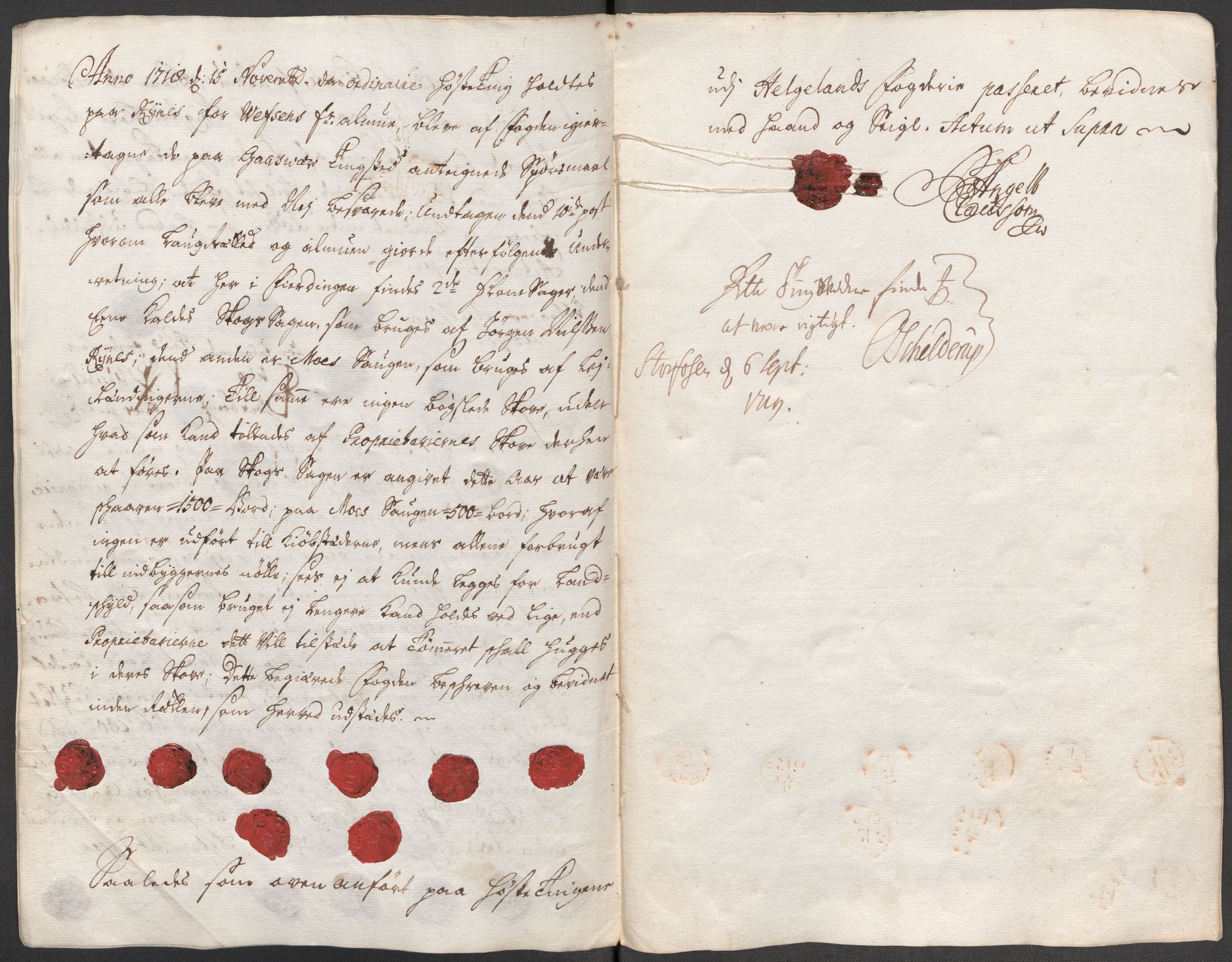 Rentekammeret inntil 1814, Reviderte regnskaper, Fogderegnskap, AV/RA-EA-4092/R65/L4516: Fogderegnskap Helgeland, 1718, s. 219