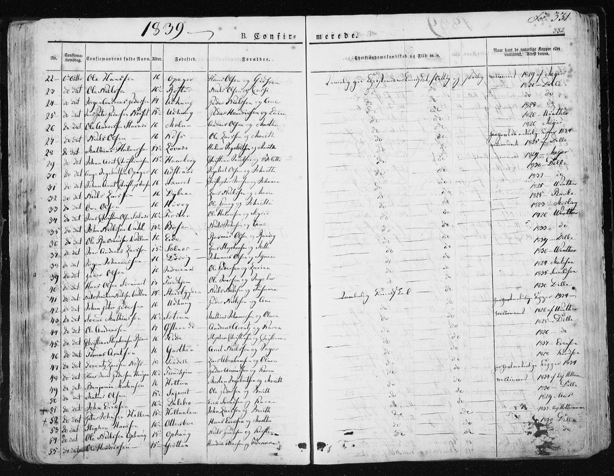 Ministerialprotokoller, klokkerbøker og fødselsregistre - Sør-Trøndelag, SAT/A-1456/659/L0735: Ministerialbok nr. 659A05, 1826-1841, s. 331