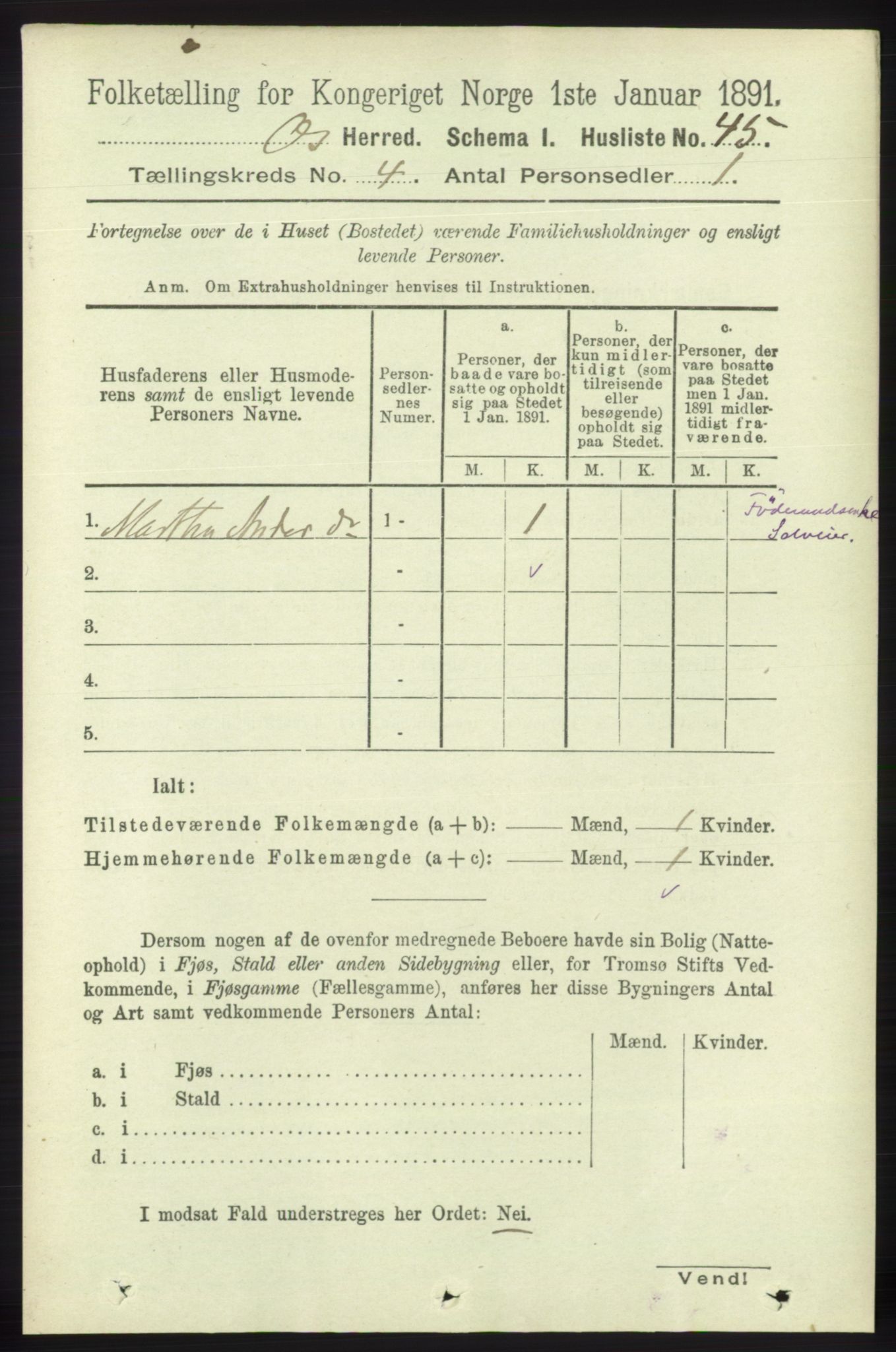 RA, Folketelling 1891 for 1243 Os herred, 1891, s. 1057