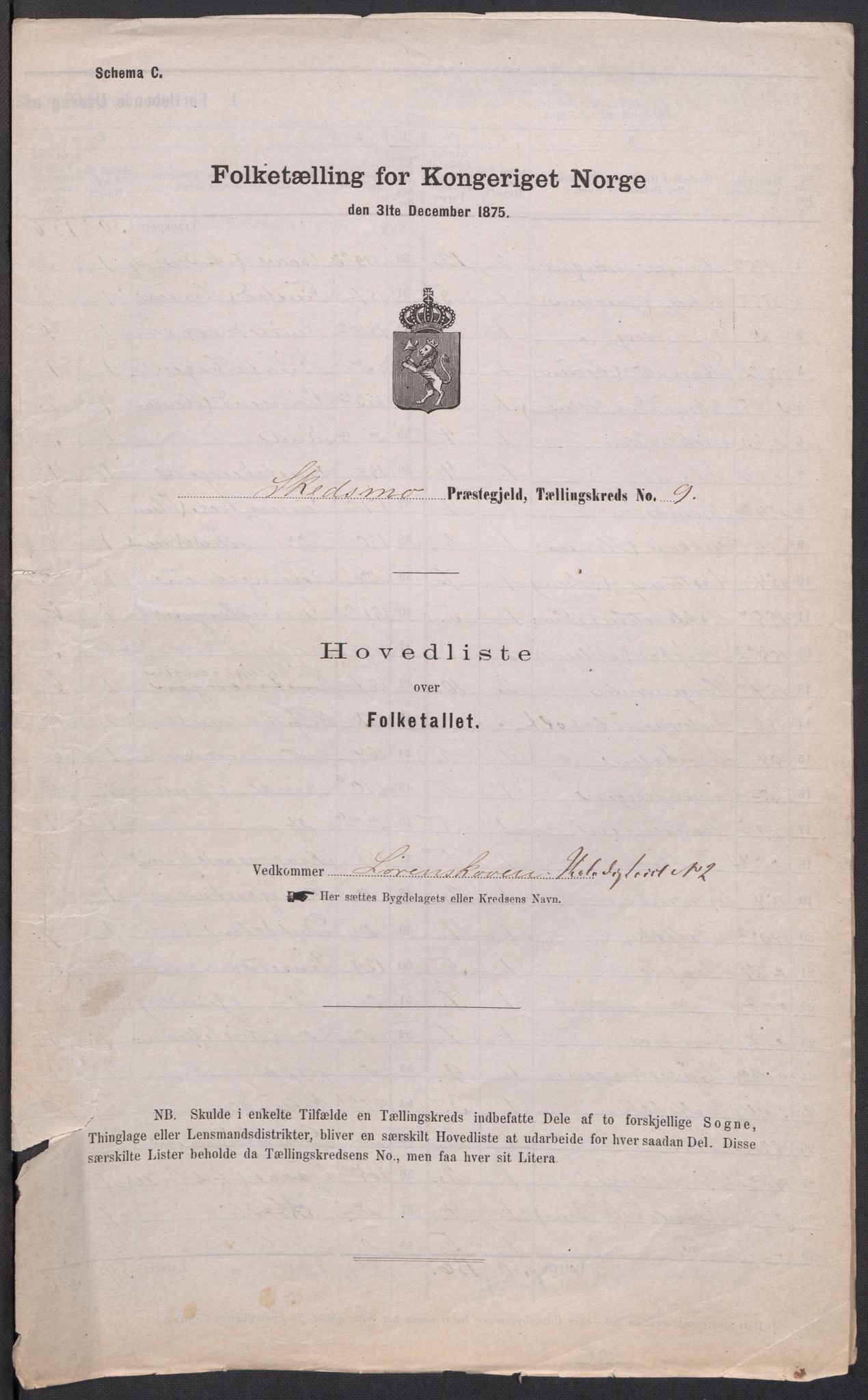 RA, Folketelling 1875 for 0231P Skedsmo prestegjeld, 1875, s. 34