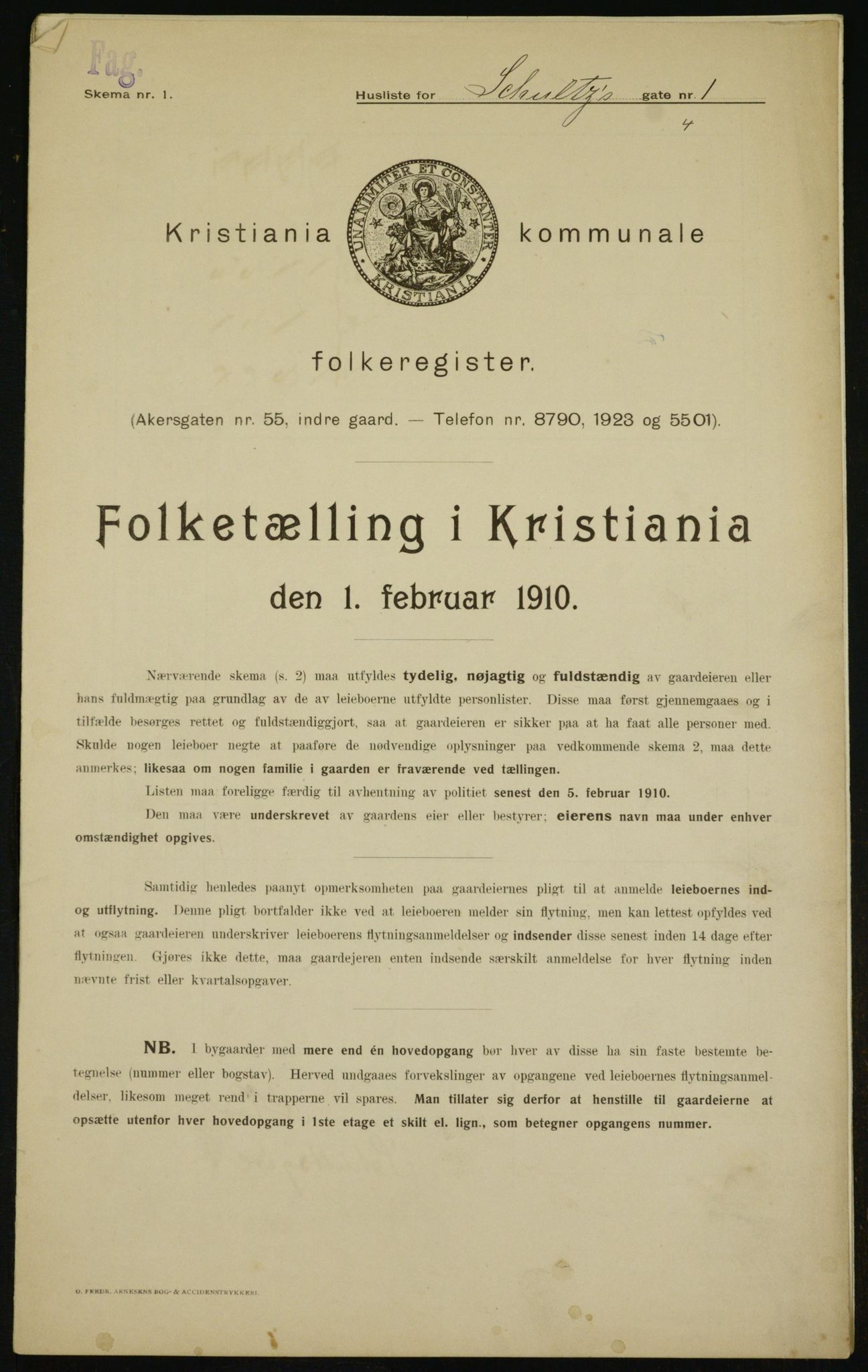 OBA, Kommunal folketelling 1.2.1910 for Kristiania, 1910, s. 86493