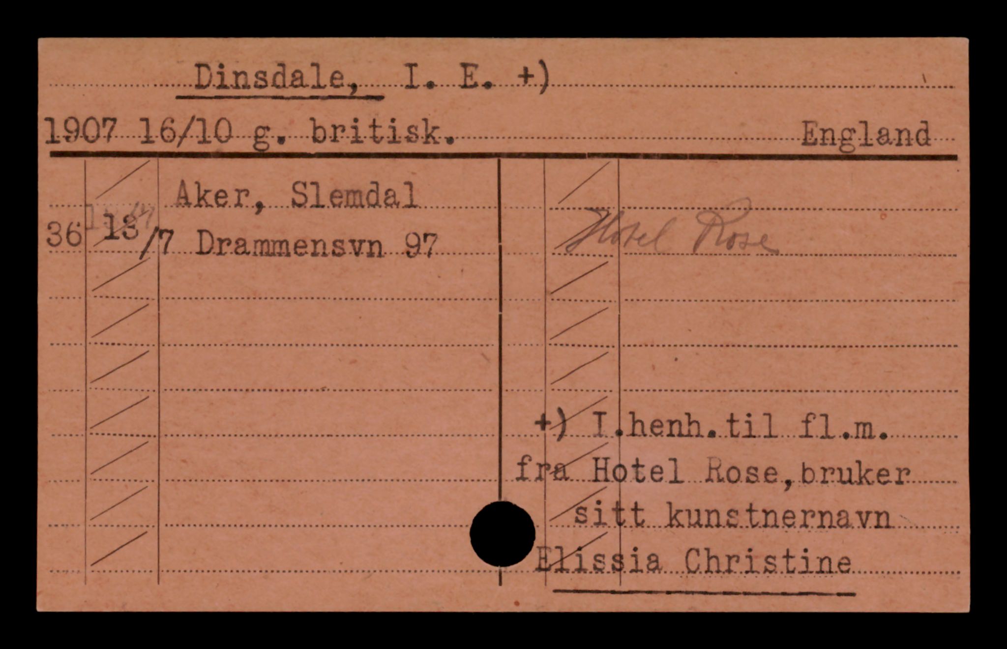 Oslo folkeregister, Registerkort, AV/SAO-A-11715/D/Da/L0015: Menn: Dinges Georg - Eilertsen Johan, 1906-1919