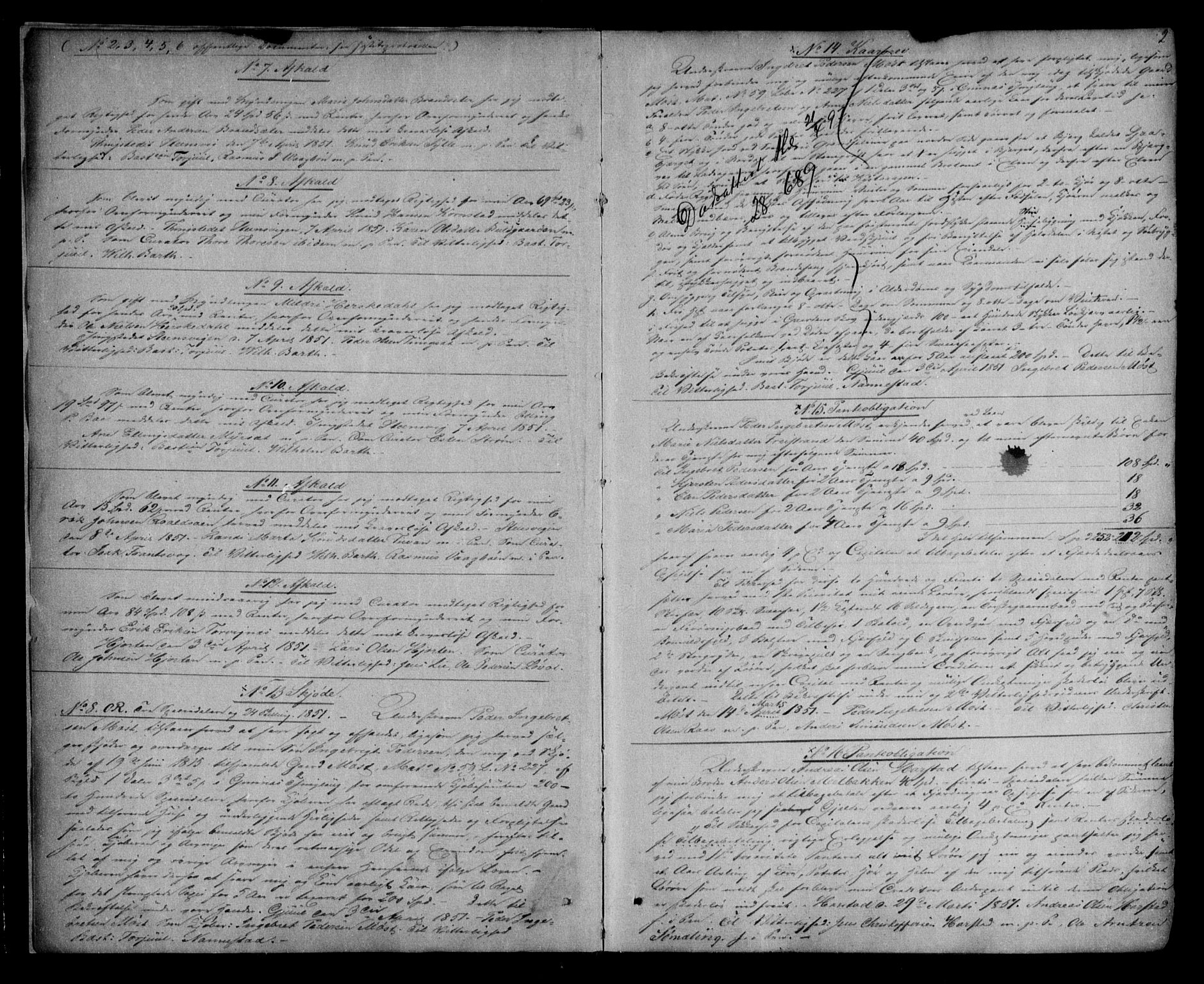 Nordmøre sorenskriveri, SAT/A-4132/1/2/2Ca/L0022: Pantebok nr. 13, 1851-1854, s. 2