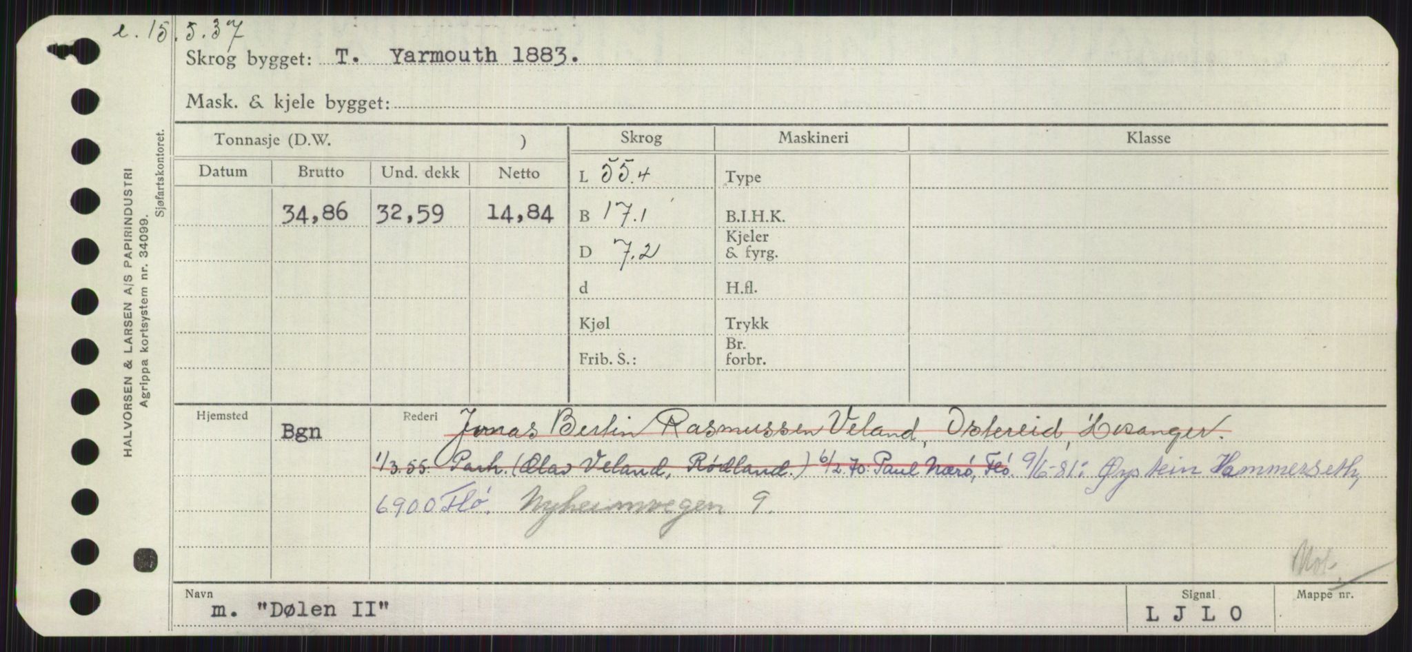 Sjøfartsdirektoratet med forløpere, Skipsmålingen, AV/RA-S-1627/H/Ha/L0001/0002: Fartøy, A-Eig / Fartøy Bjør-Eig, s. 949