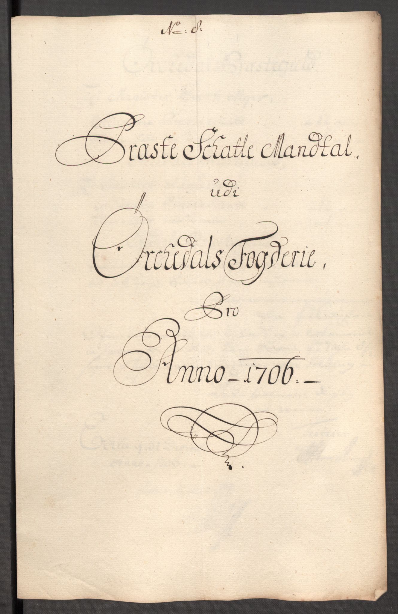 Rentekammeret inntil 1814, Reviderte regnskaper, Fogderegnskap, AV/RA-EA-4092/R60/L3956: Fogderegnskap Orkdal og Gauldal, 1706, s. 121