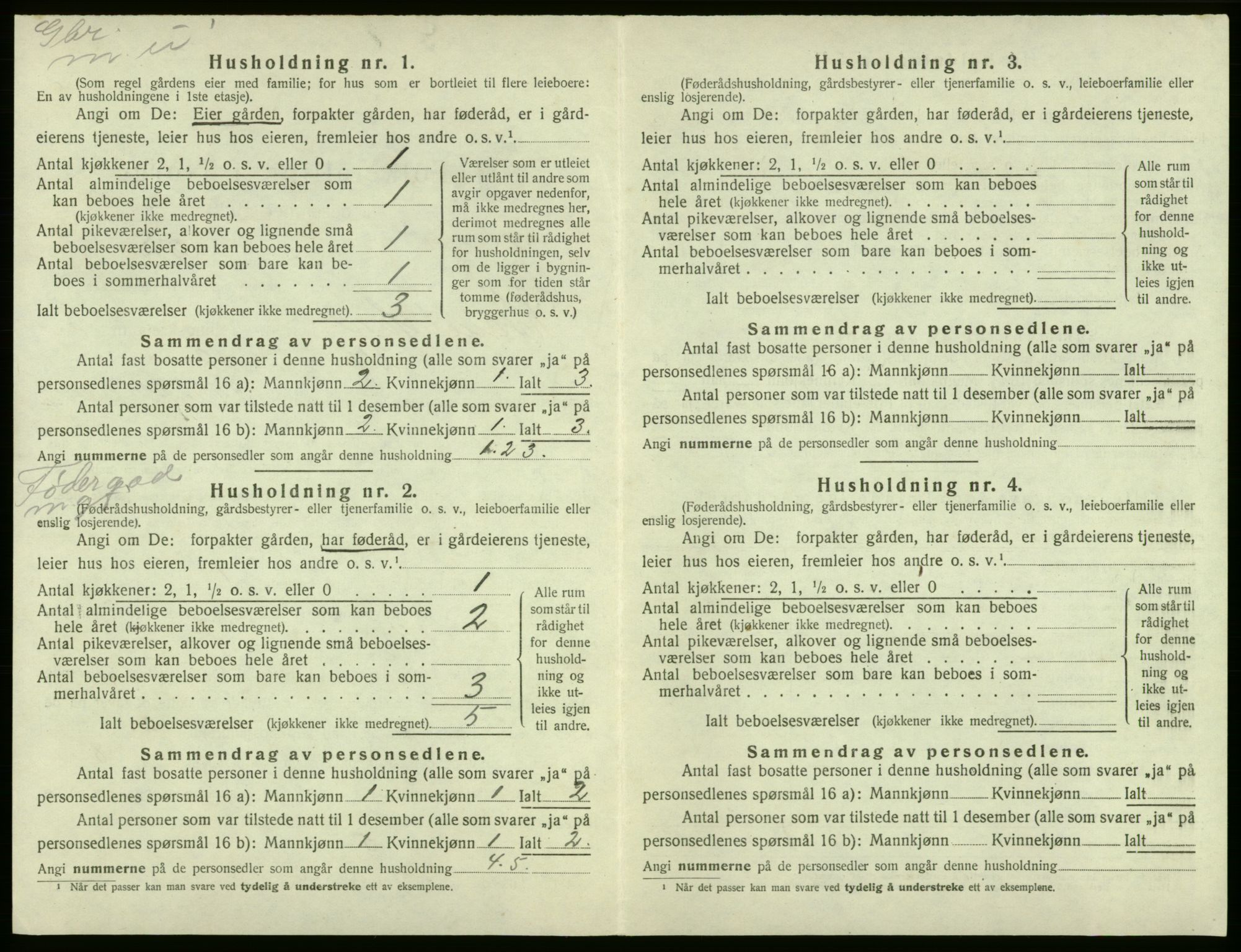 SAB, Folketelling 1920 for 1238 Kvam herred, 1920, s. 496