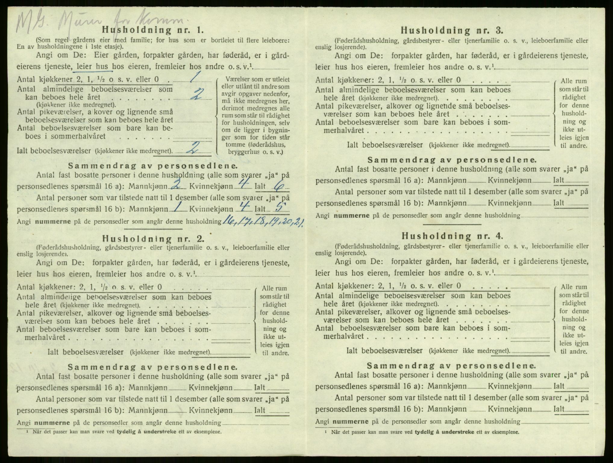 SAKO, Folketelling 1920 for 0715 Botne herred, 1920, s. 263