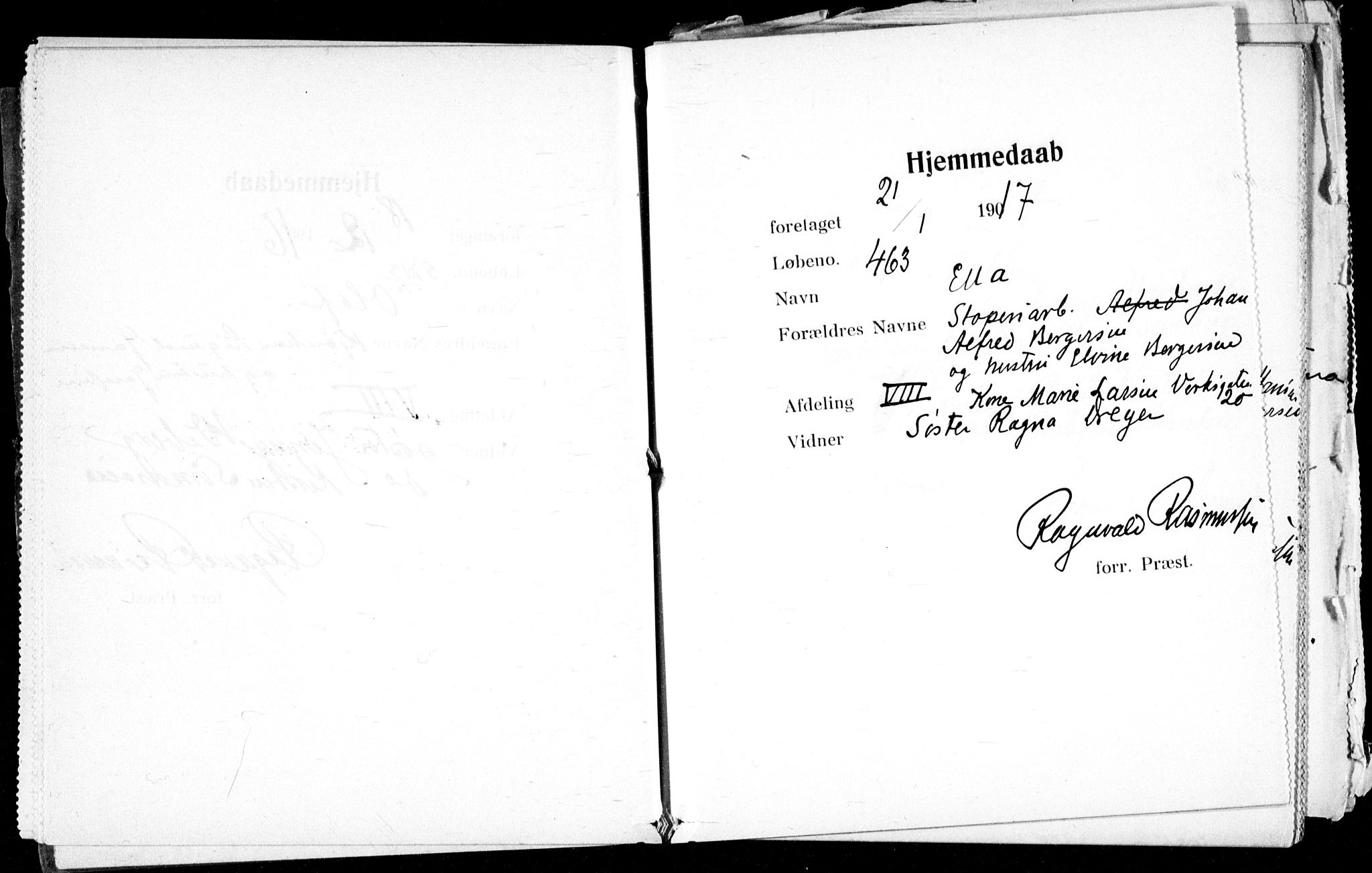 Ullevål sykehus prestekontor Kirkebøker, AV/SAO-A-10542a/K/Ka/L0003: Dåpsbok nr. 3, 1914-1921