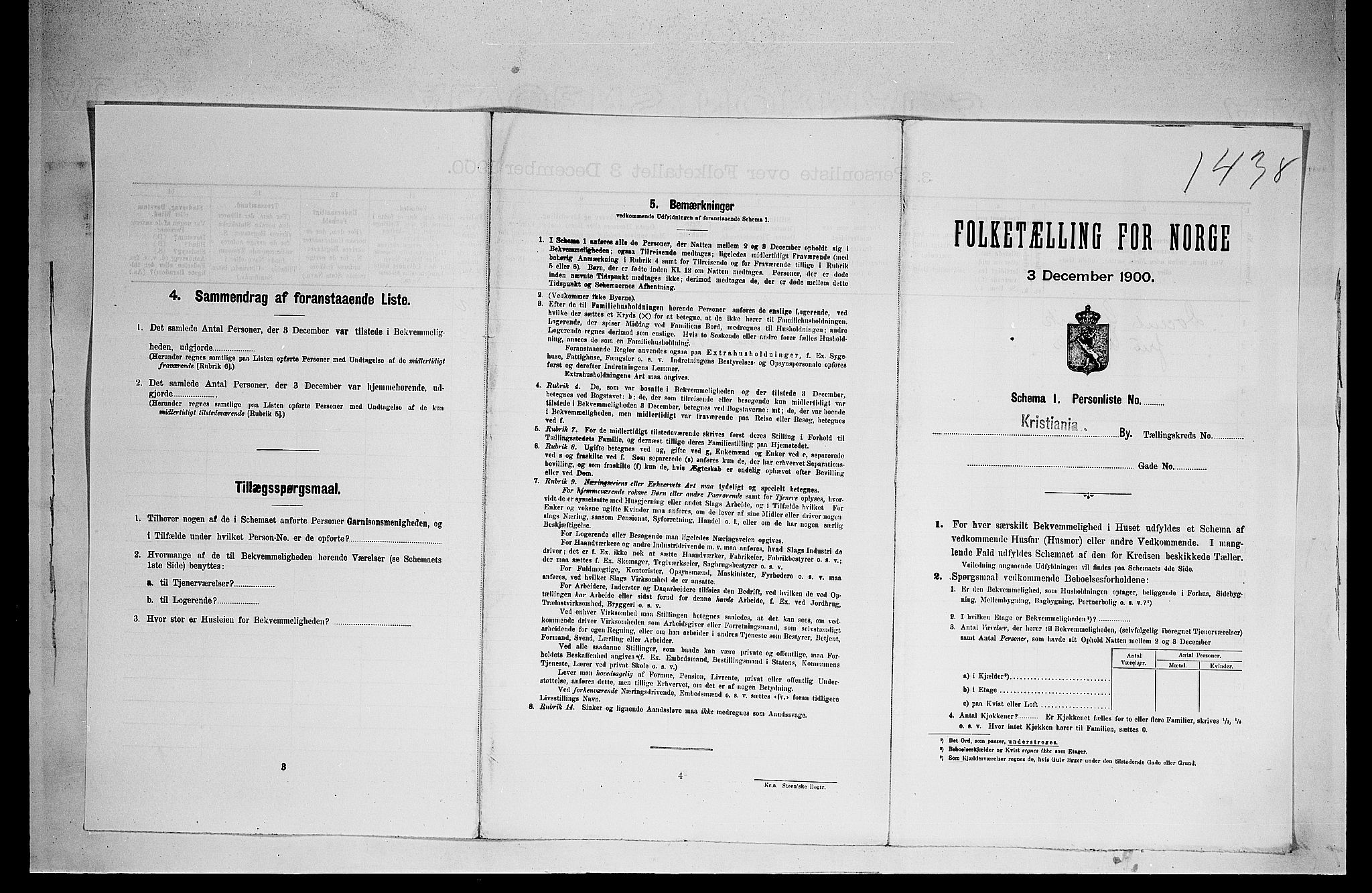 SAO, Folketelling 1900 for 0301 Kristiania kjøpstad, 1900, s. 13350