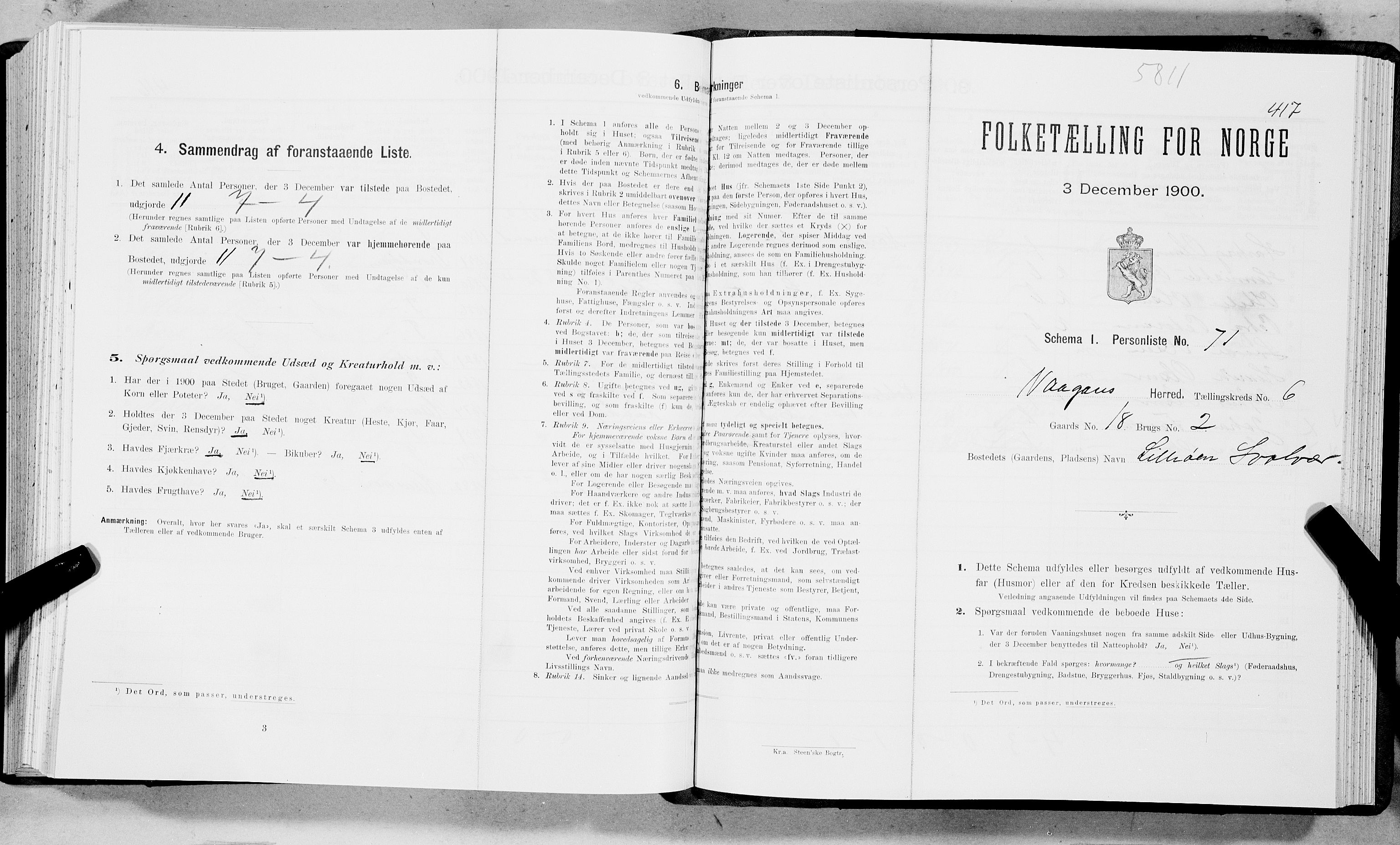 SAT, Folketelling 1900 for 1865 Vågan herred, 1900, s. 766