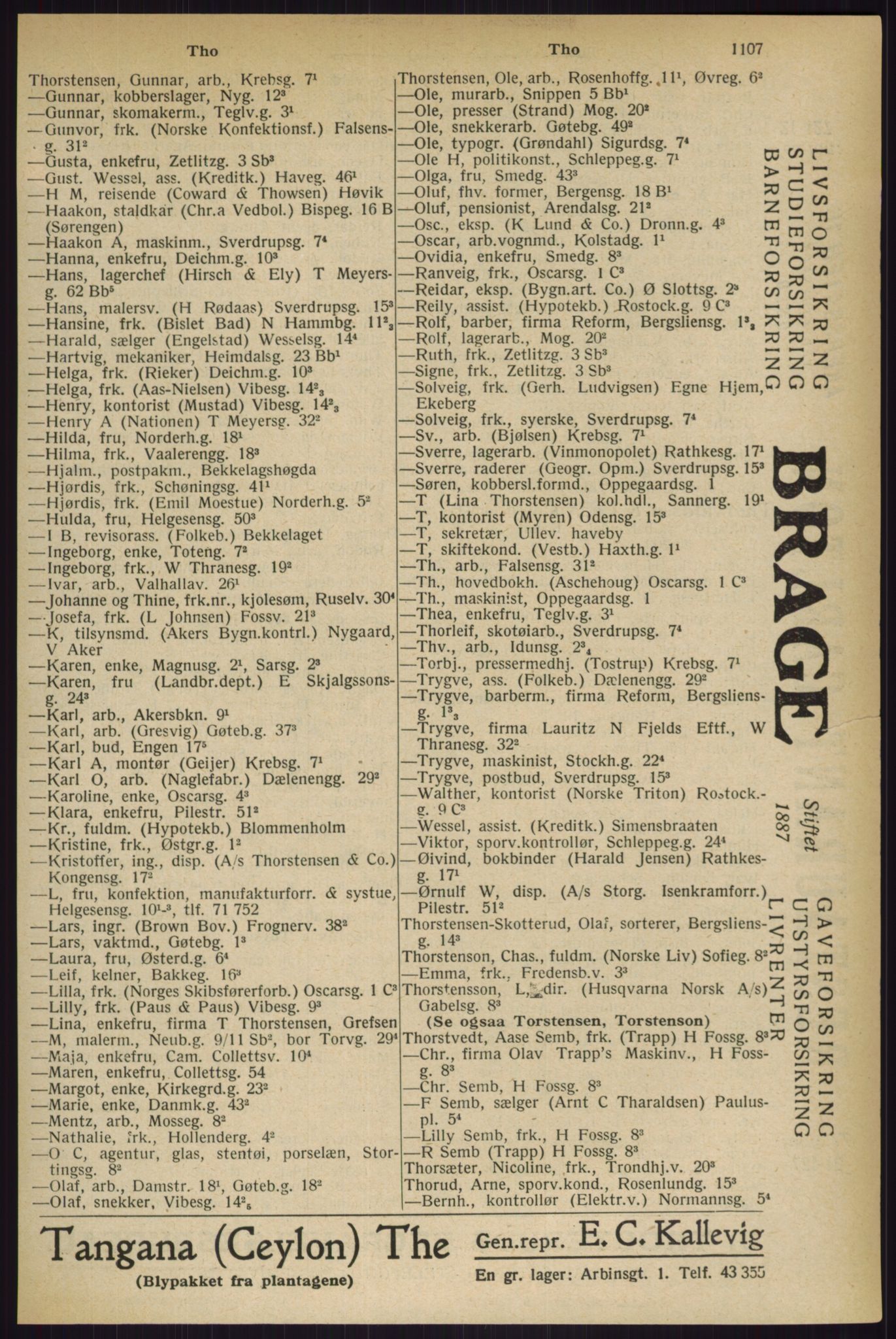 Kristiania/Oslo adressebok, PUBL/-, 1927, s. 1107