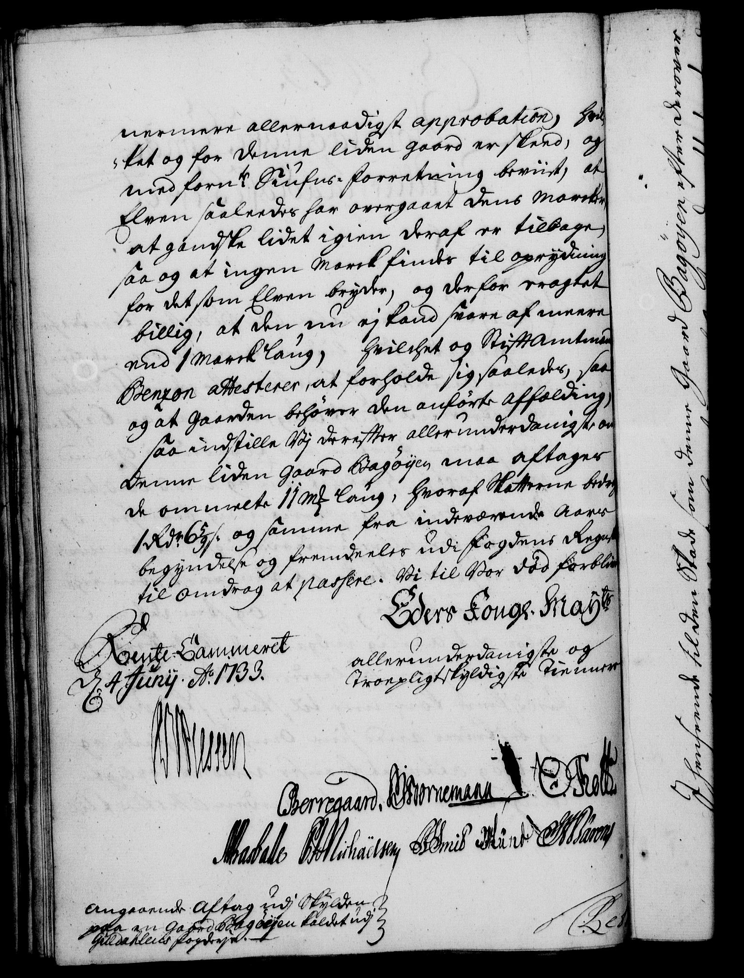 Rentekammeret, Kammerkanselliet, RA/EA-3111/G/Gf/Gfa/L0016: Norsk relasjons- og resolusjonsprotokoll (merket RK 52.16), 1733, s. 360
